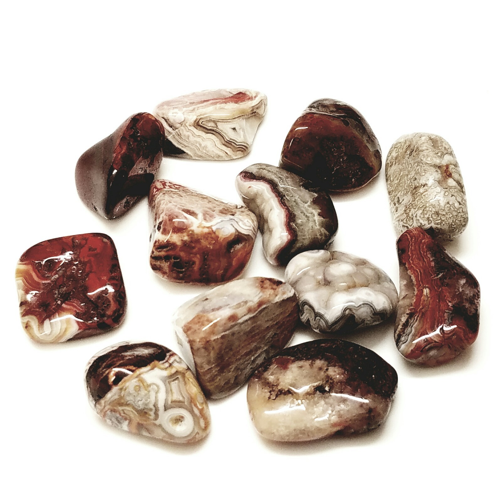 1/4 lb Small Tumbled Crazy Lace Agate Gemstone Crystals Bulk Gems Jewelry Making