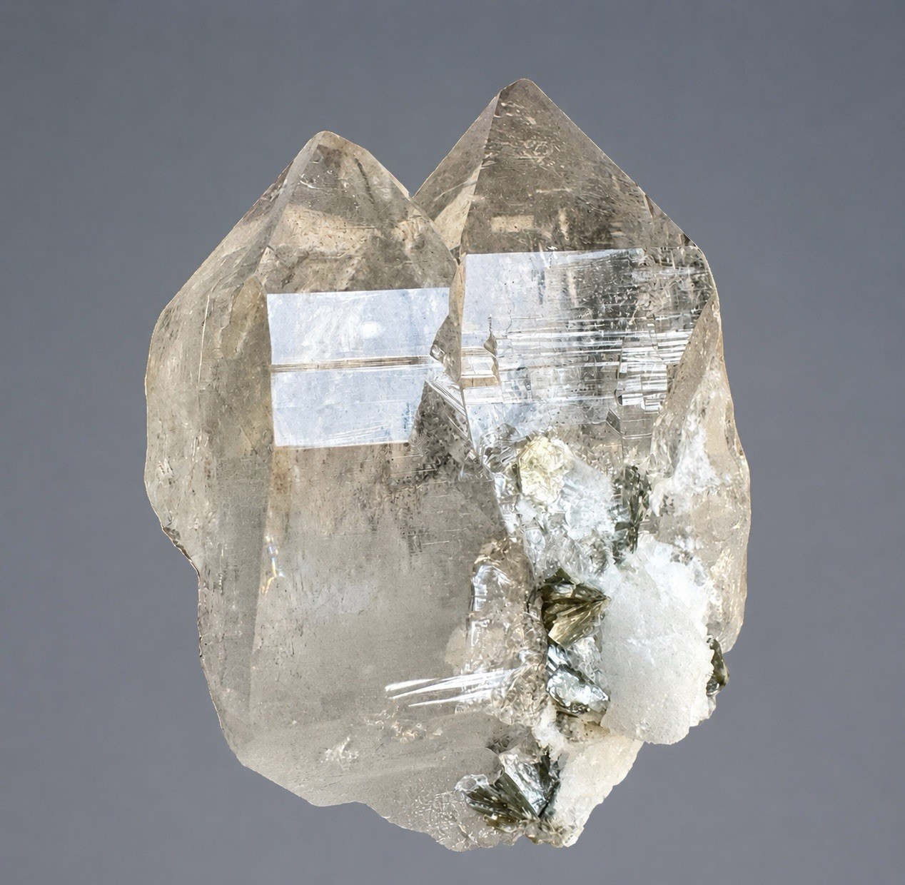 “The Twin Citadel” Ganesh Himalayan Twin Quartz Mica Rainbow Akashic Crystal