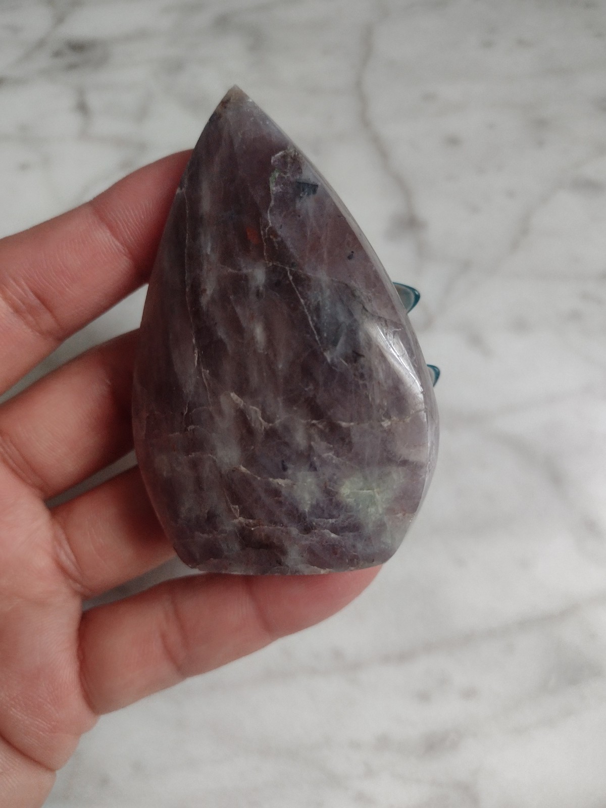 Bloodshot Iolite With Sunstone Teardrop Sun Stone Free Form Crystal Stone A