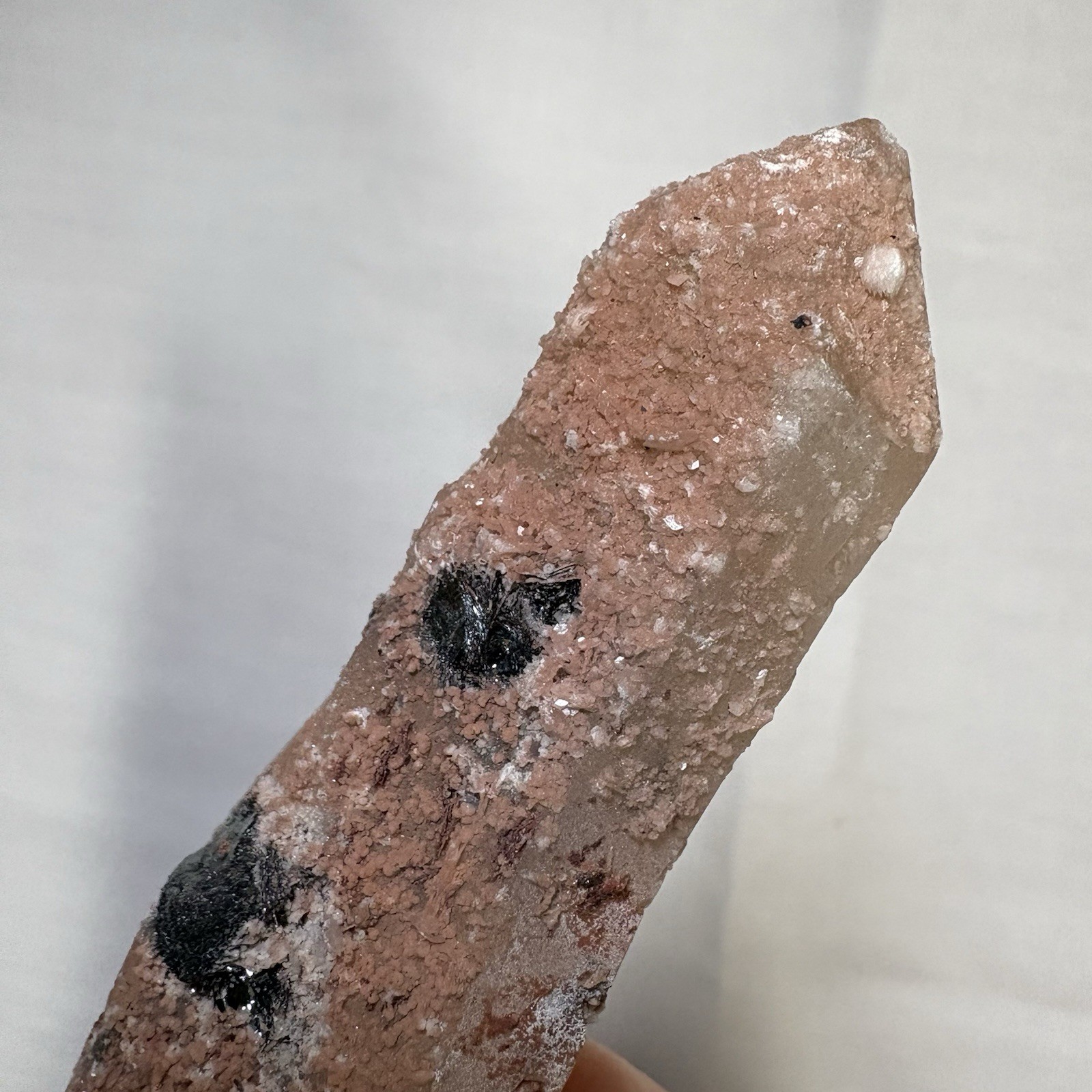 Natural Quartz Point Specularite Specimen Subtle Lustre Spiritual Stone Healing