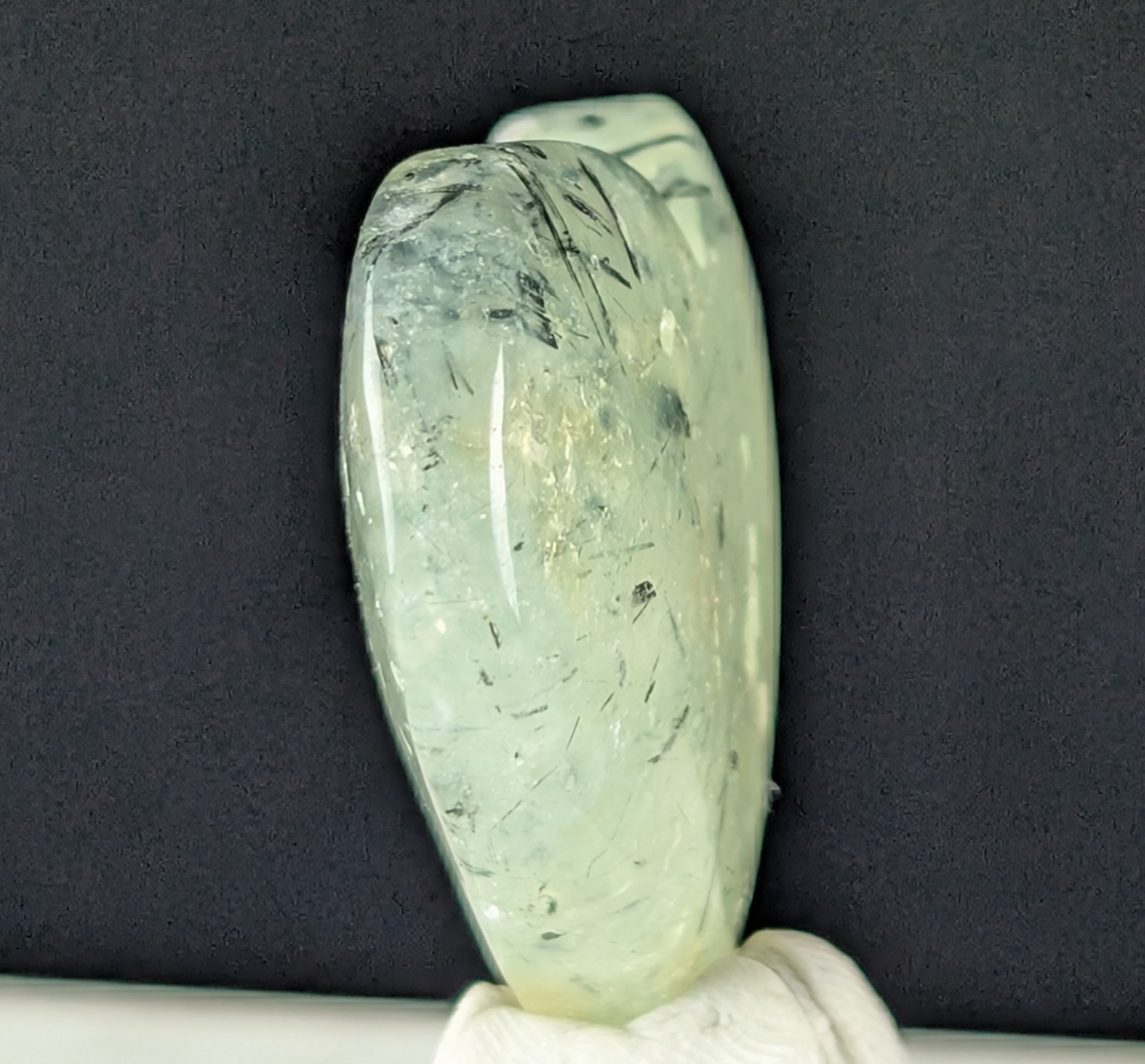 Prehnite Heart Carving Crystal Gemstone Chakra Reiki Mineral