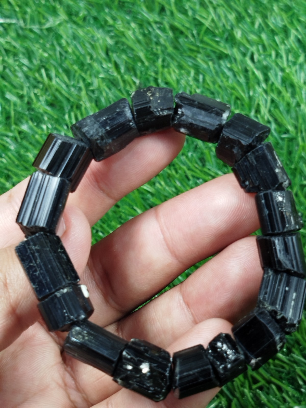 54 Grams Black Tourmaline Stackable Bracelet From Skardu Pakistan
