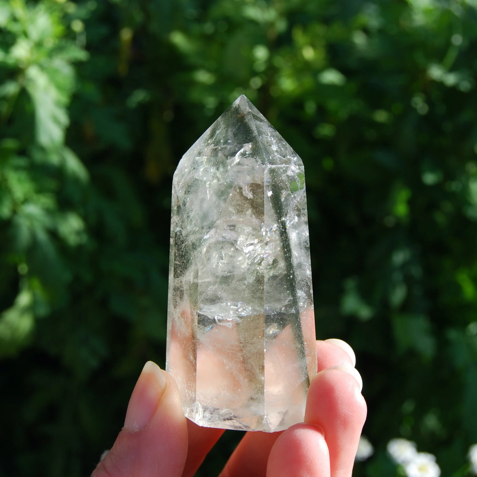 3in 122g Lodolite Crystal Tower, Scenic Garden Quartz, Landscape Quartz, Brazil