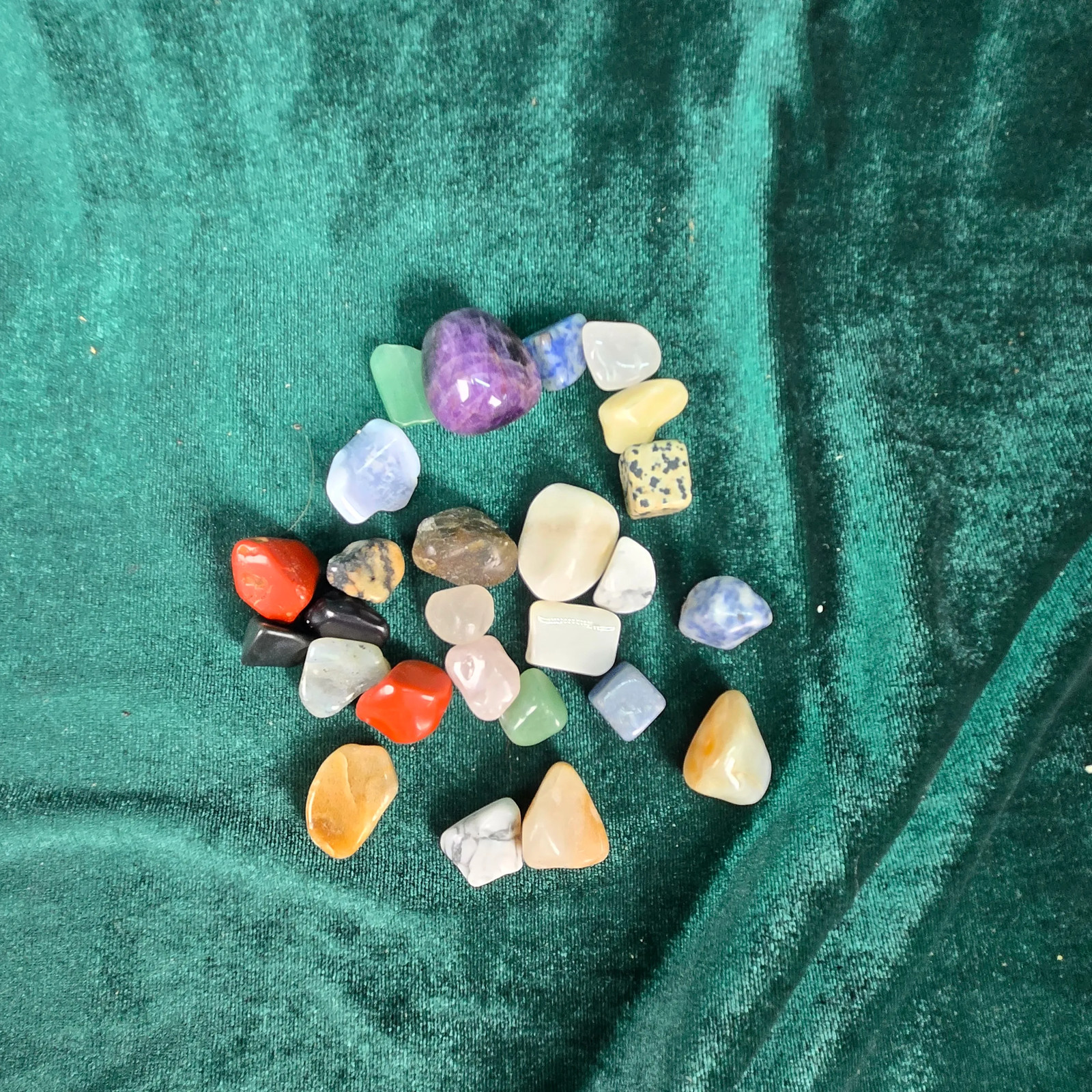 Mixed Tumbled Polished Gemstones Lot .36 oz Natural Stone Rocks Minerals