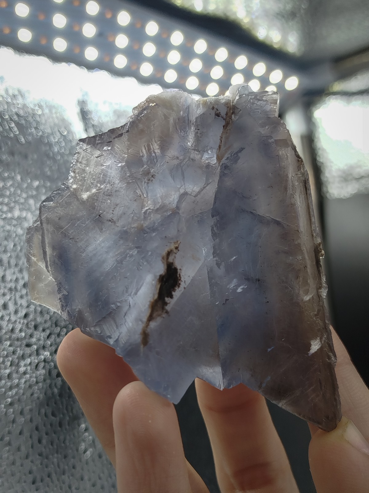 230g Natural Cubic Blue Phantom Fluorite Crystal Mineral Specimen