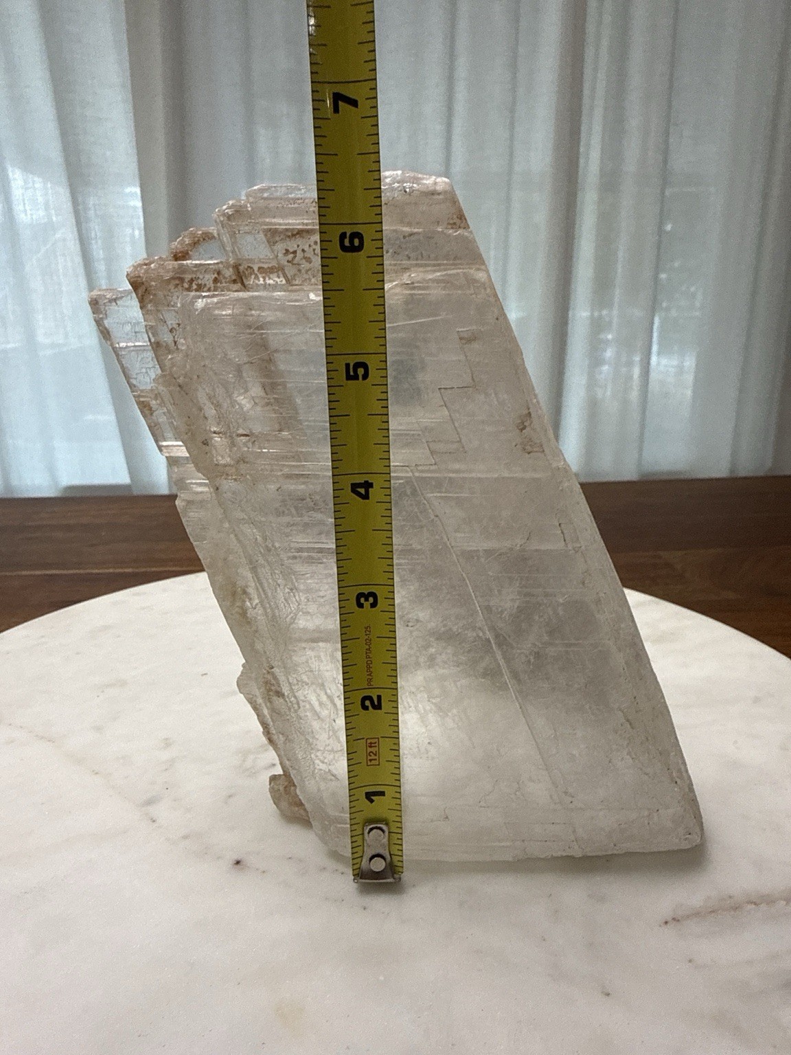 Large Clear/White Selenite Gypsum Crystal Slab Specimen 2 lb 13.5 oz 7 in