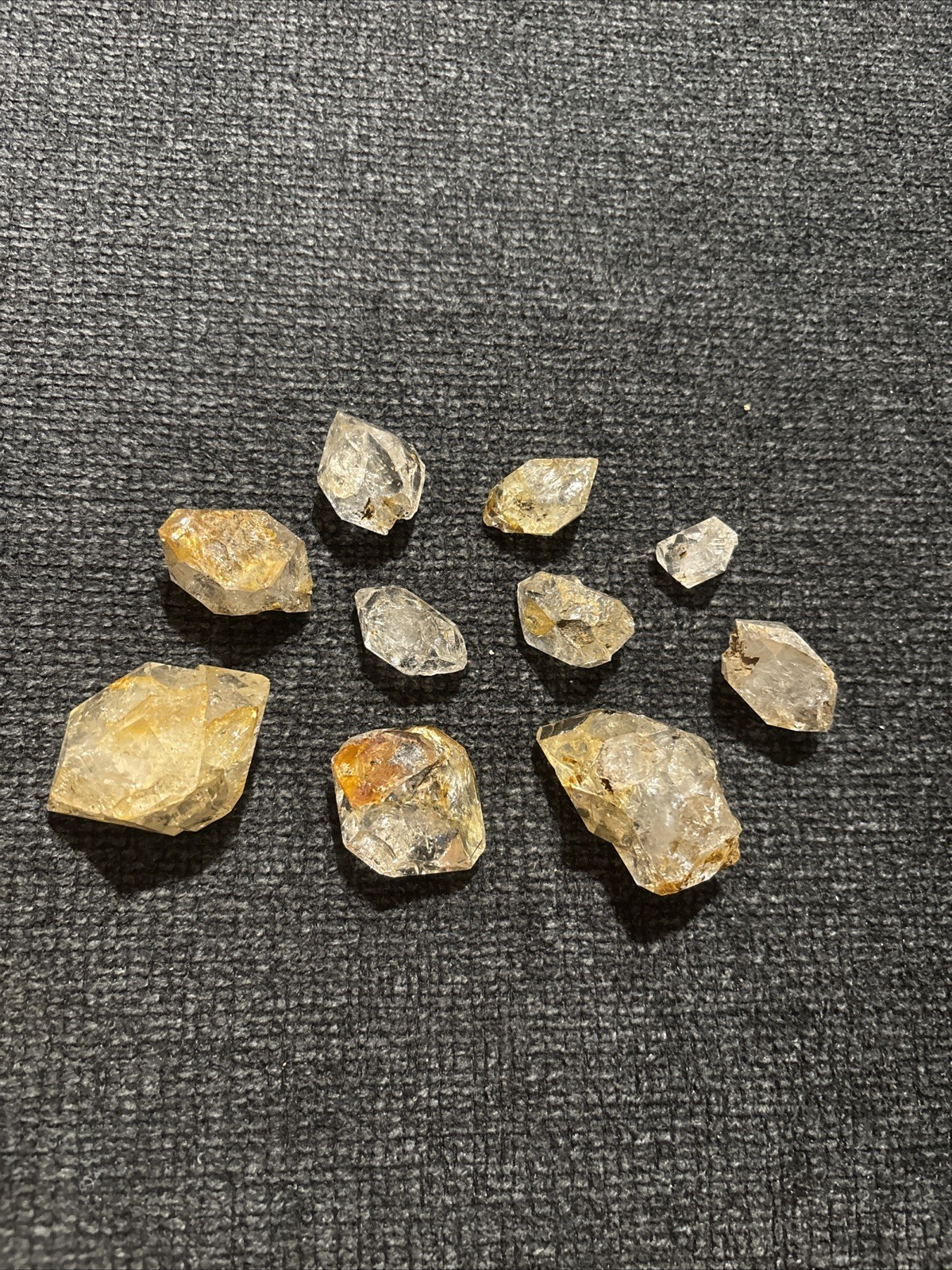 Herkimer Diamond Quartz Crystals Mixed Lot High Quality 10pc 2.01oz Combined