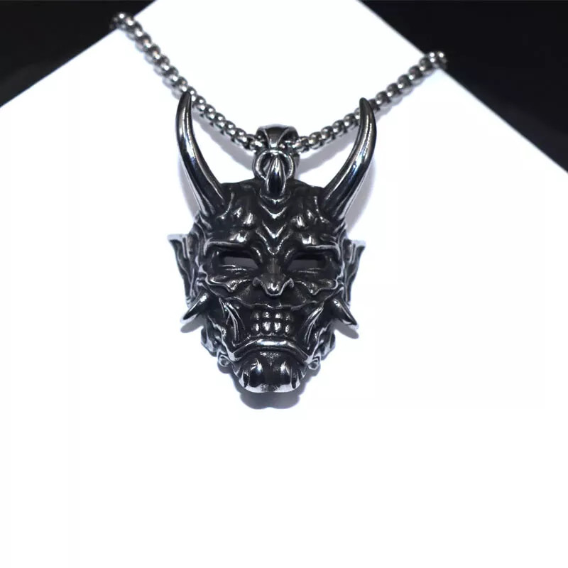 Men’s Fashion Jewelry Gothic Demon Devil Skull Silver Gold Pendant Necklace
