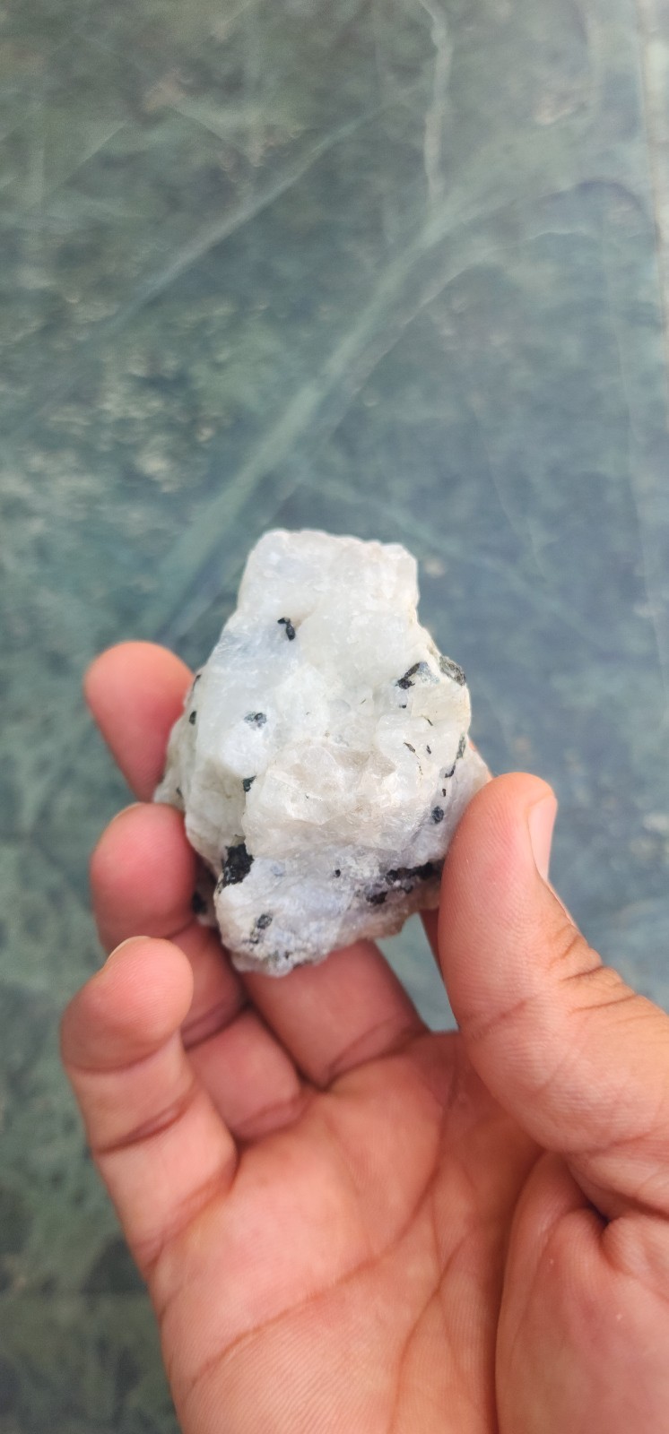 Natural AAA Full Flashy Indian Rainbow Moonstone Raw Specimen One Side Polish
