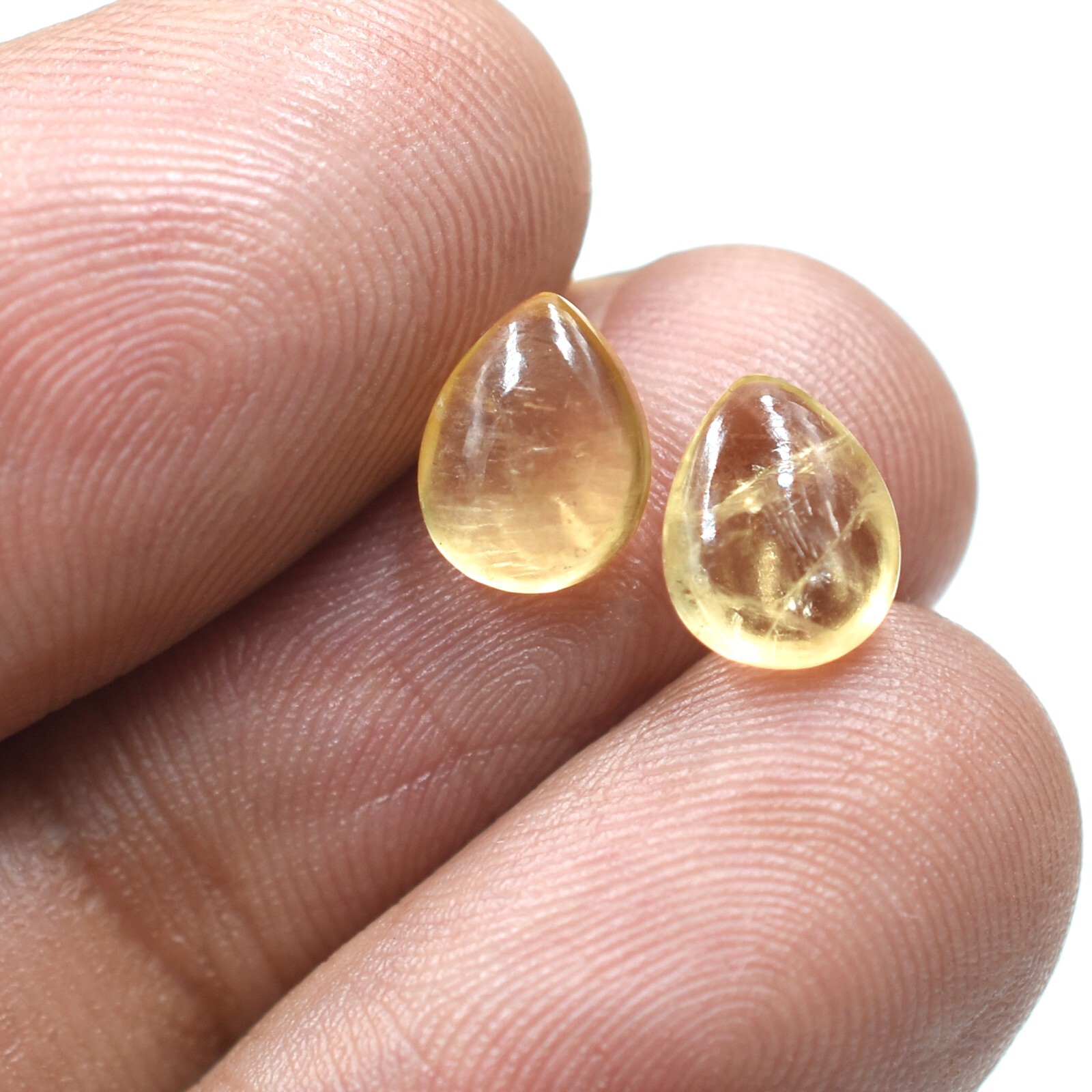 Natural Smooth Citrine Gemstone For Jewelry Making Handmade Healing Birthstone