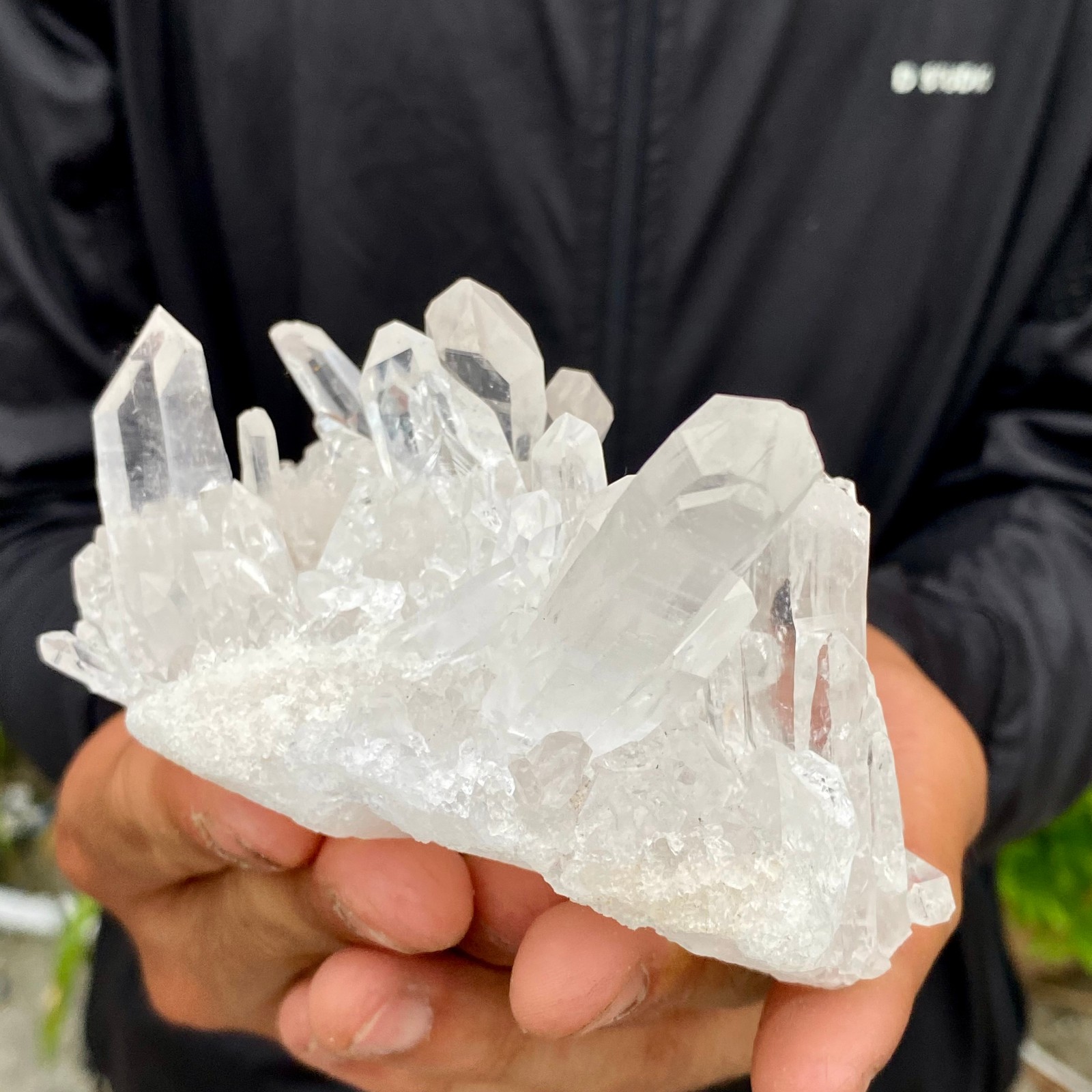 357G A+++Natural white Crystal Himalayan quartz cluster /mineralsls