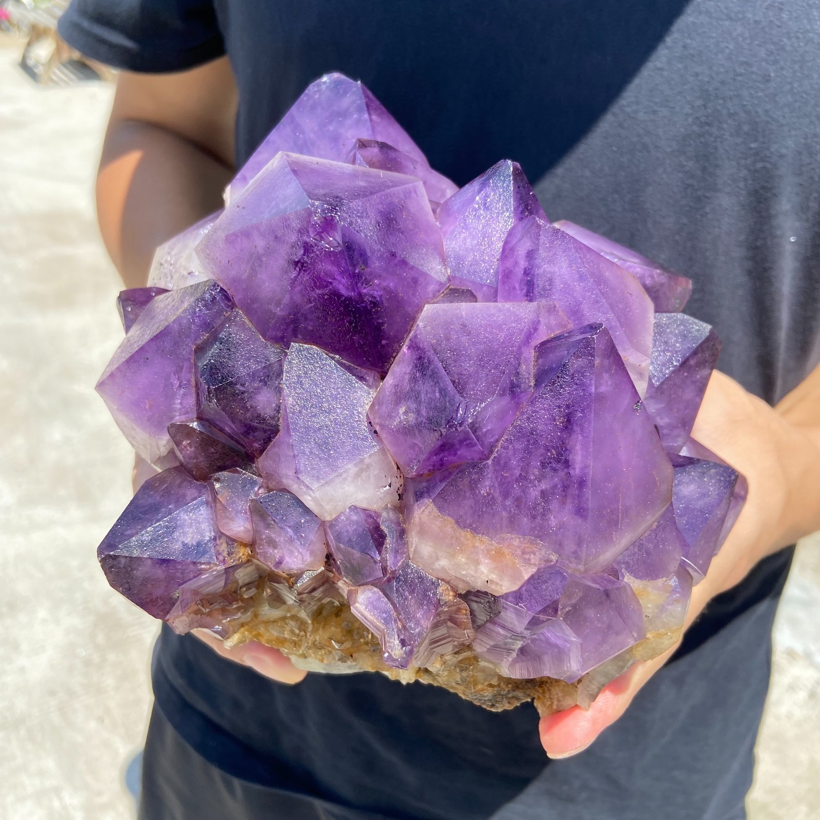 9.1lb Natural amethyst crystal cluster rough mineral specimen from Congo