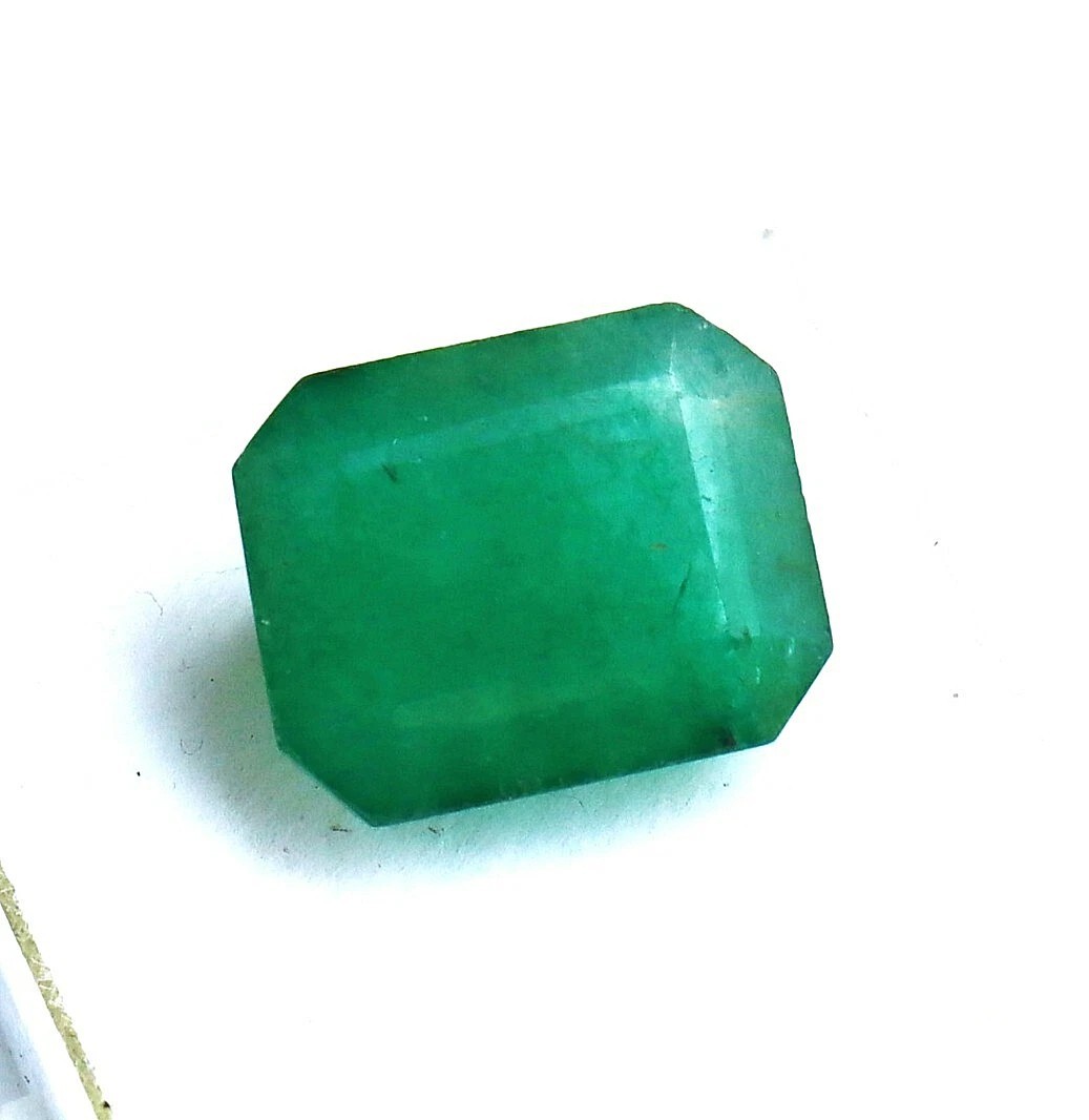 Natural Rare Emerald Cut Colombian Green Emerald Certified Loose Gemstone 10 Ct