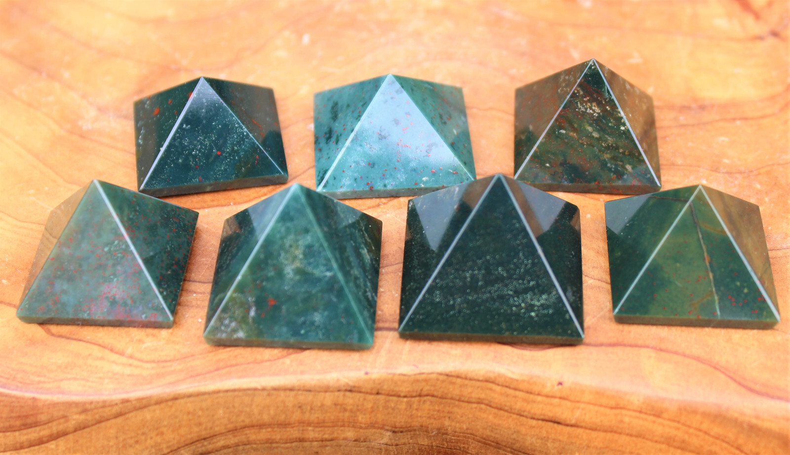 Bloodstone Crystal Pyramid, Medium 1″ – 1.25″ (Reiki Healing Bloodstone Pyramid)