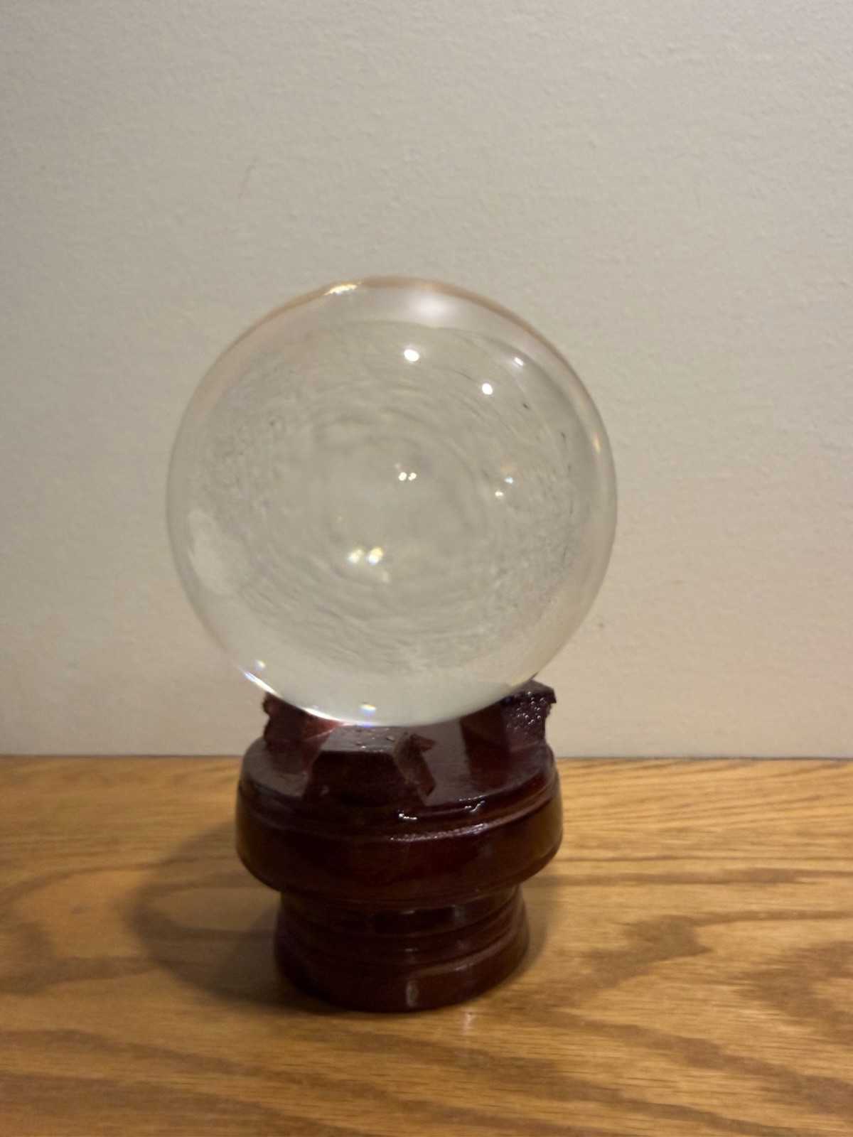 LONGWIN 120MM Clear Crystal Ball Meditation Glass Sphere Photo Prop Free Stand