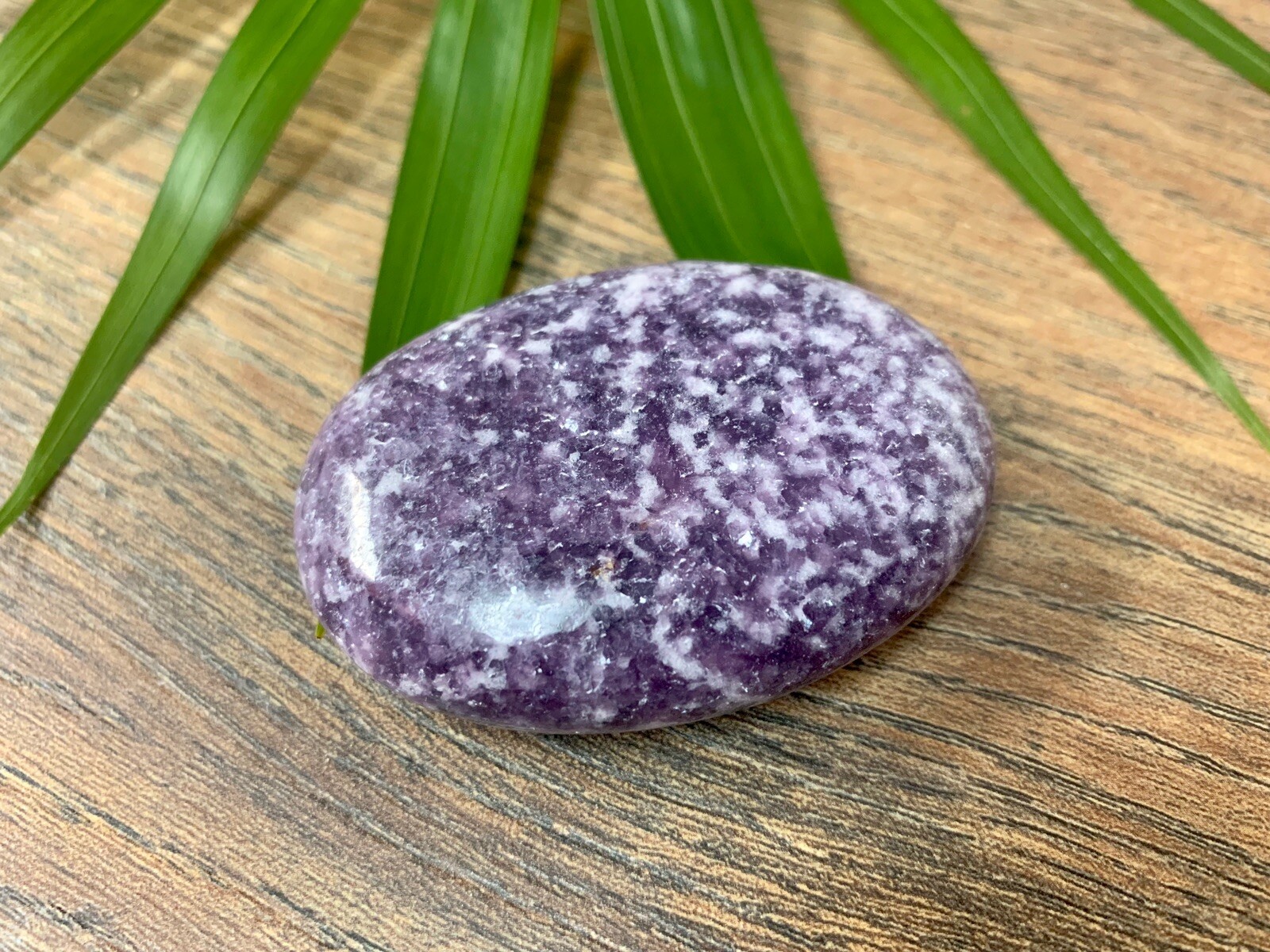Lepidolite Palm Stone Large Soap Stone Flat Therapy Meditation Specimen Reiki