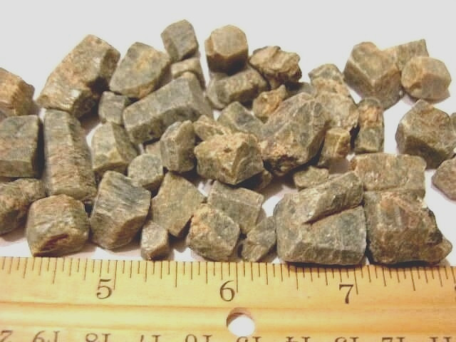 Sapphire blue green Corundum crystal all natural 1/4-1 inch Madagascar 1/2 pound