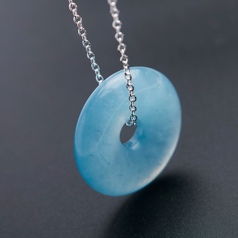 Natural Ice Blue Aquamarine shapes Pendant Adult Collector’s Item