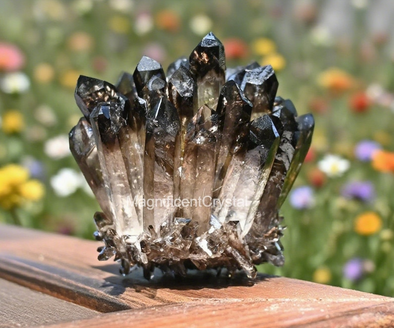 NEW FIND Rare Smoky Quartz Crystal Cluster Natural Geode Mineral Specimen Gift