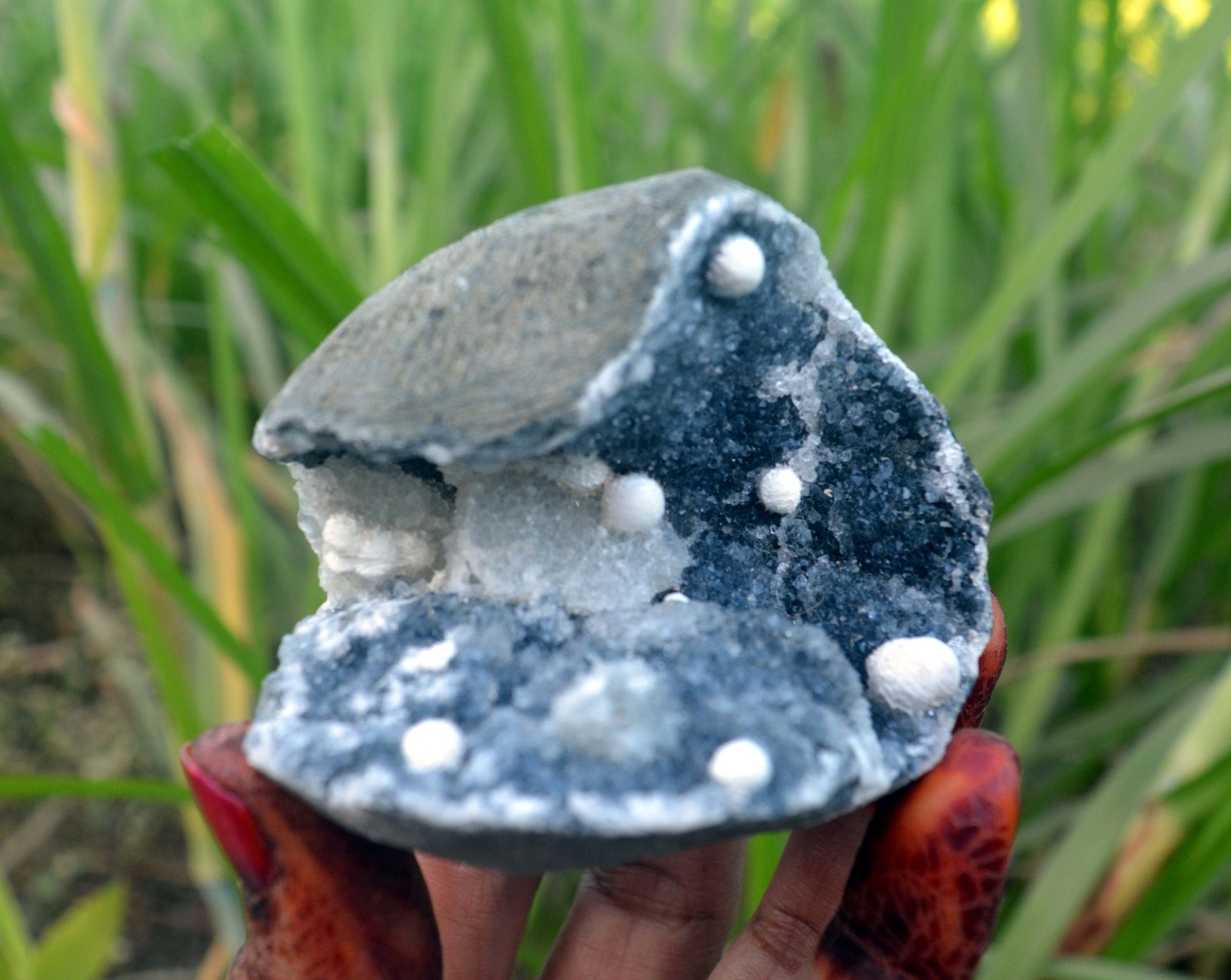 okenite balls w/ calcite & matrix minerals specimen j-1