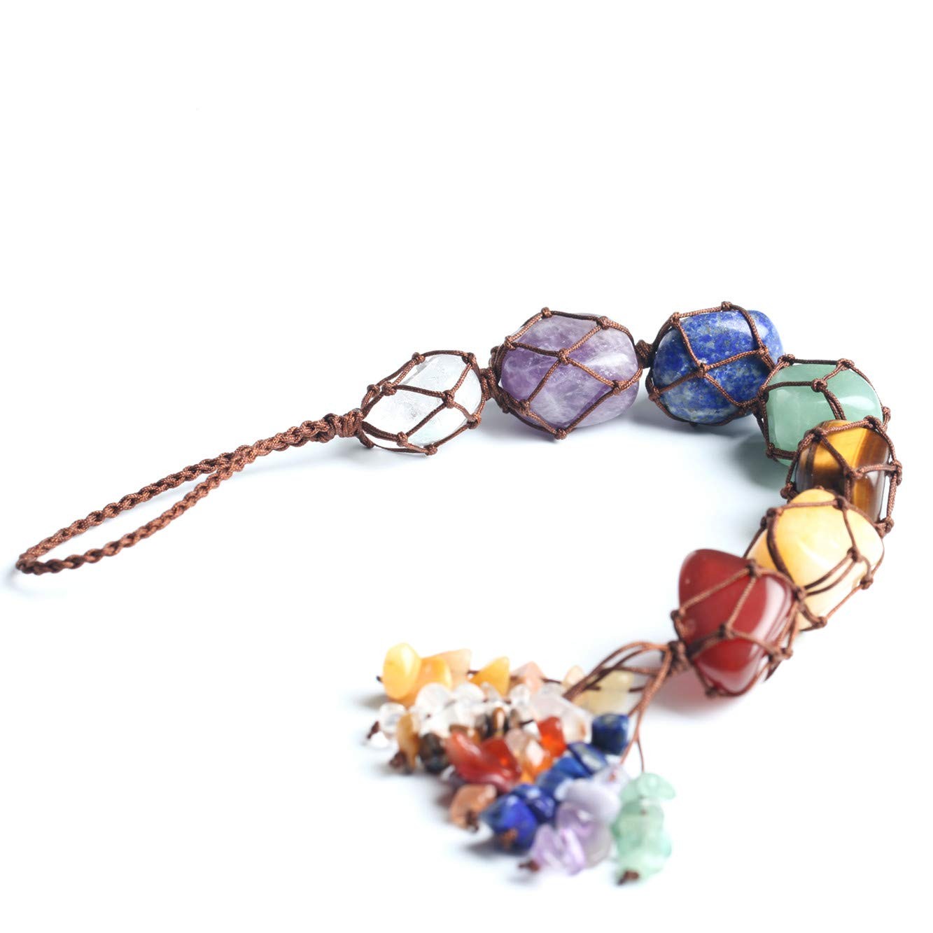 7 Chakra Gemstones Healing Feng Shui Crystals Window Car Decorations Hanging …