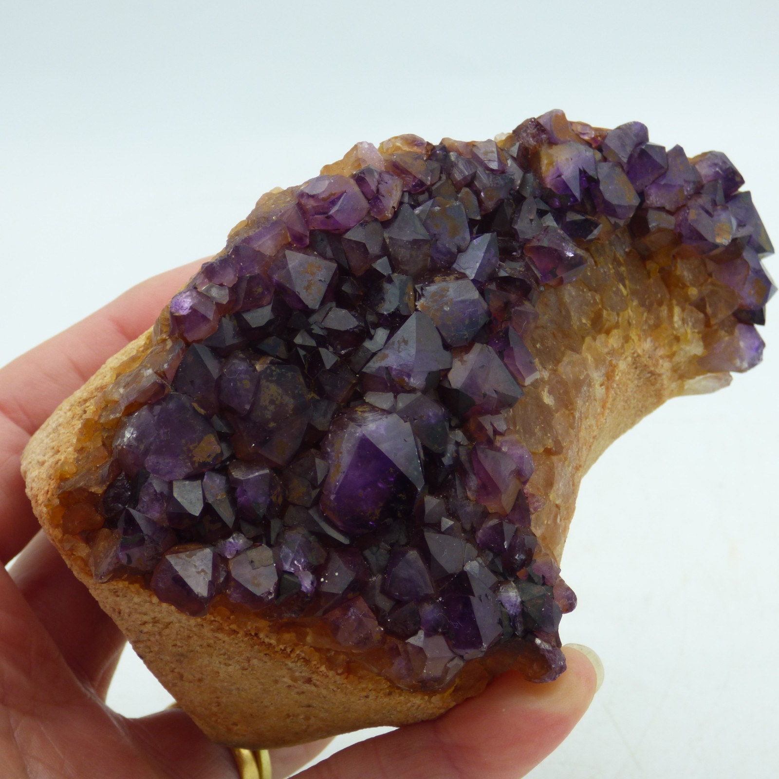Amethyst Crystal Gemstone Cluster Deep Purple 583 gm 12 x 7.5 cm x 6.5 cm