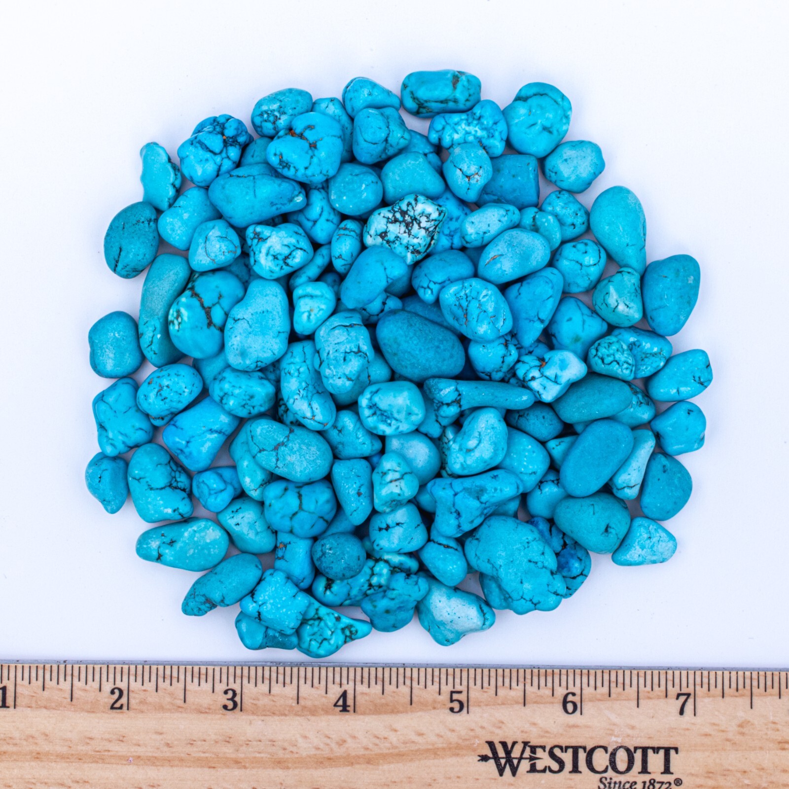 3/4 lb Tumbled Blue Turquenite Gemstone Crystal 130-150 Stones Bulk Wholesale