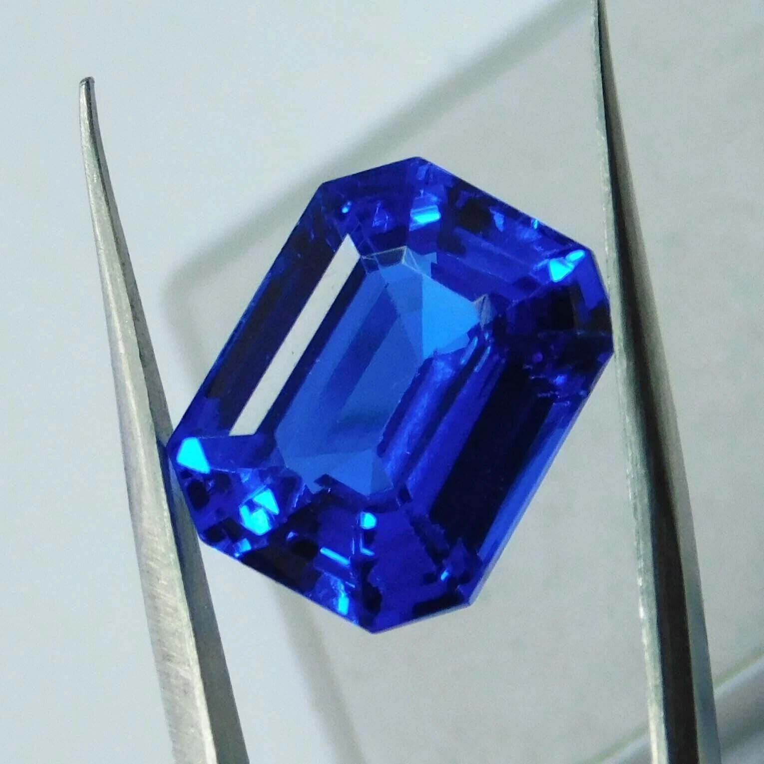 Natural Certified Ceylon Sri Lanka Blue Sapphire 8 Ct Emerald Cut Loose Gemstone