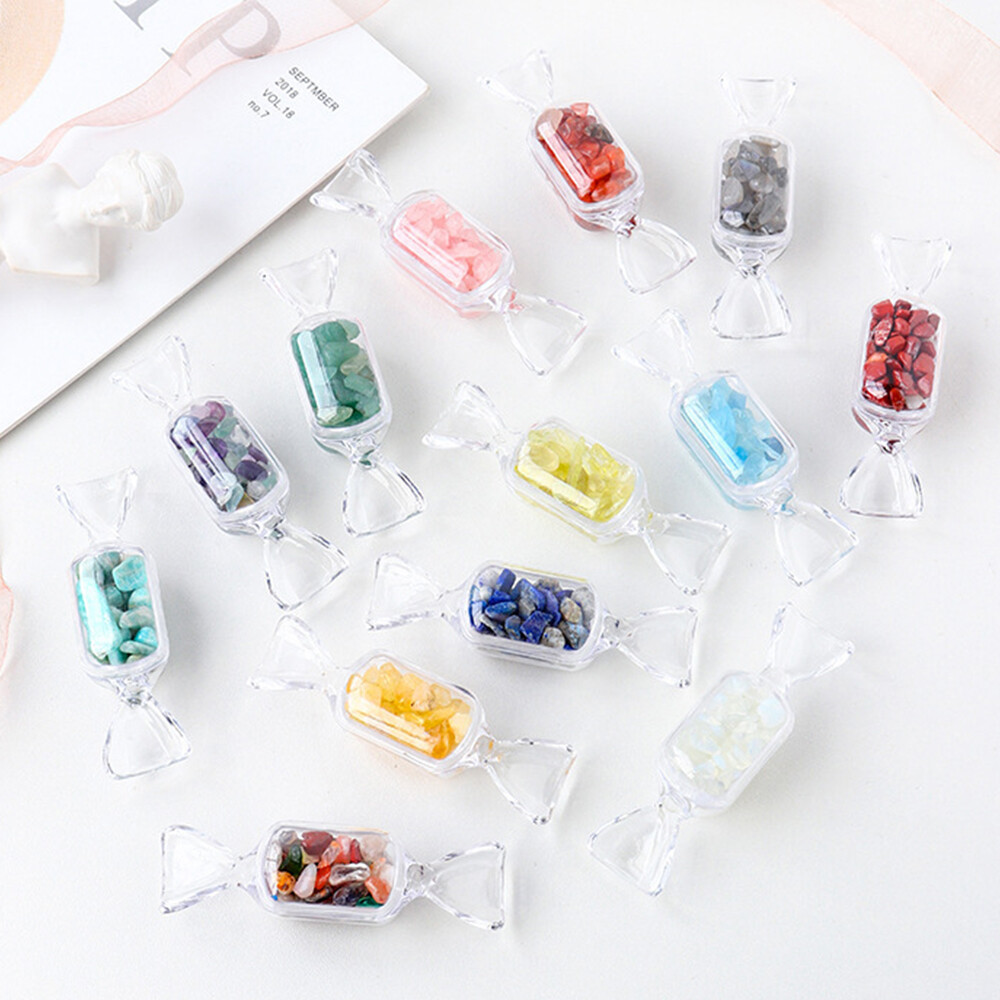 Natural Mini Crystal Chips Semi Tumbled Crushed Gemstone Gravel Healing Reiki