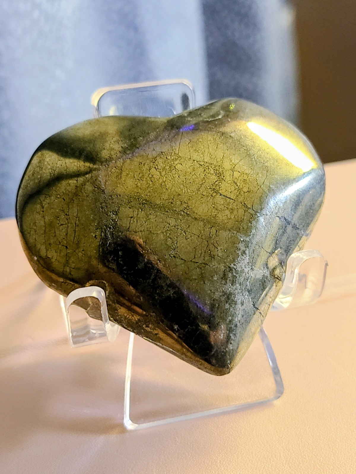 Golden Peruvian Pyrite Crystal Heart #1