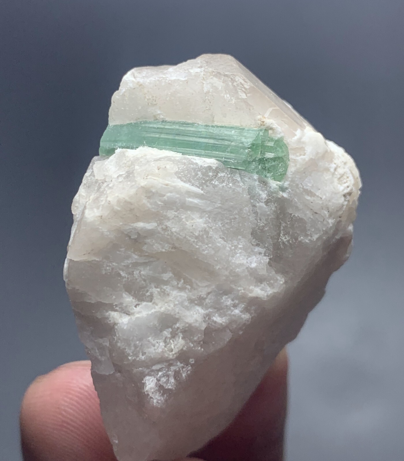 35 Grams Natural Tourmaline With Smoky Quartz Crystal Specimen From Afghanistan
