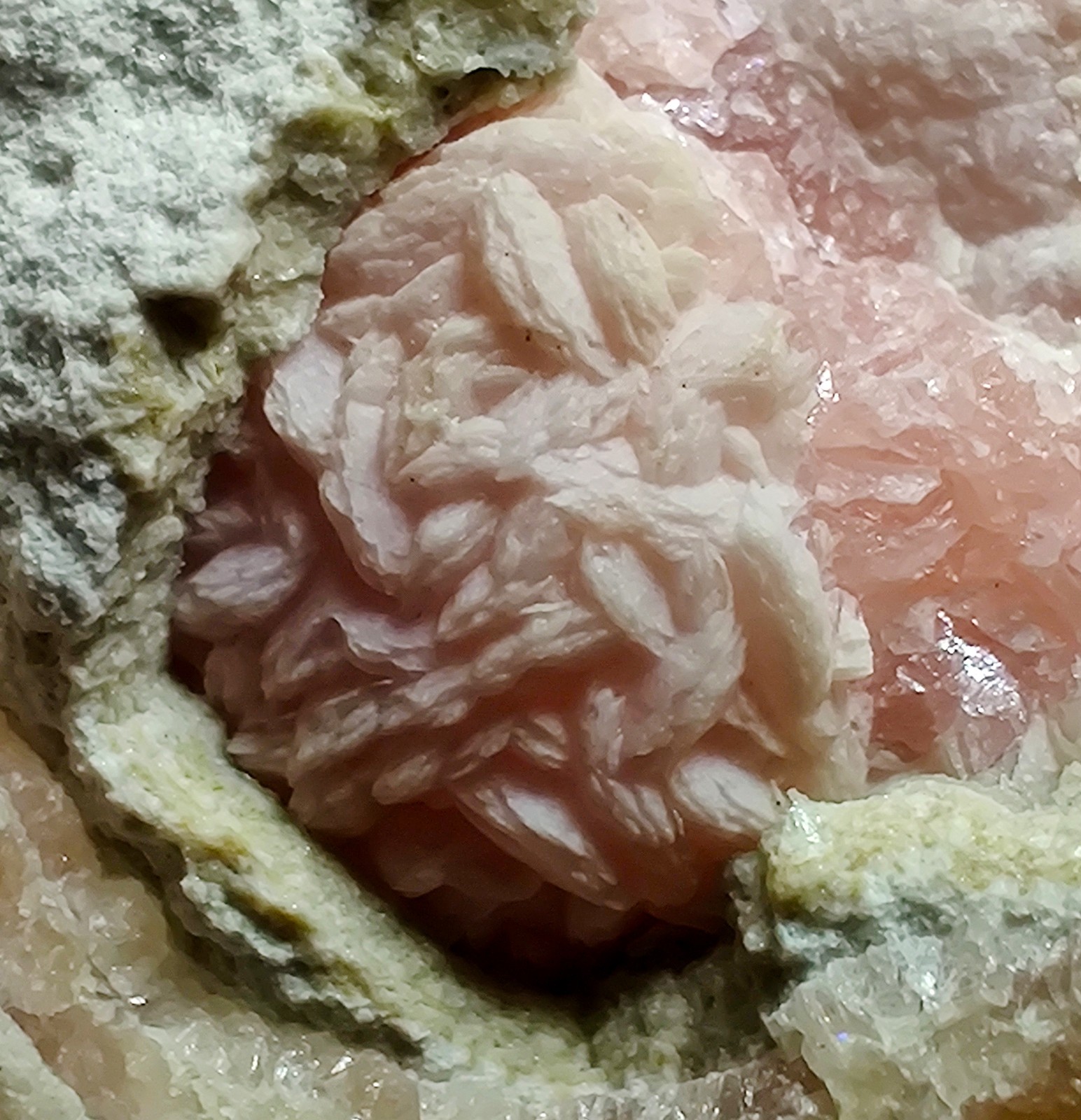 Rhodochrosite with crystals and banding. Capillitas, Argentina. 185 grams.