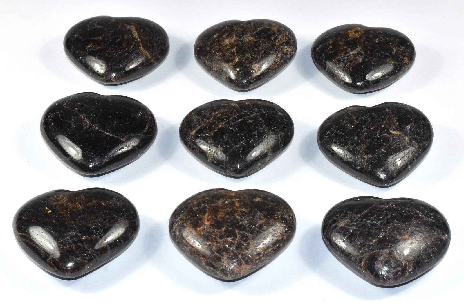 2.25″ Deep Red Garnet Heart Polished Natural Gemstone Mineral – India (1, 2PCs)