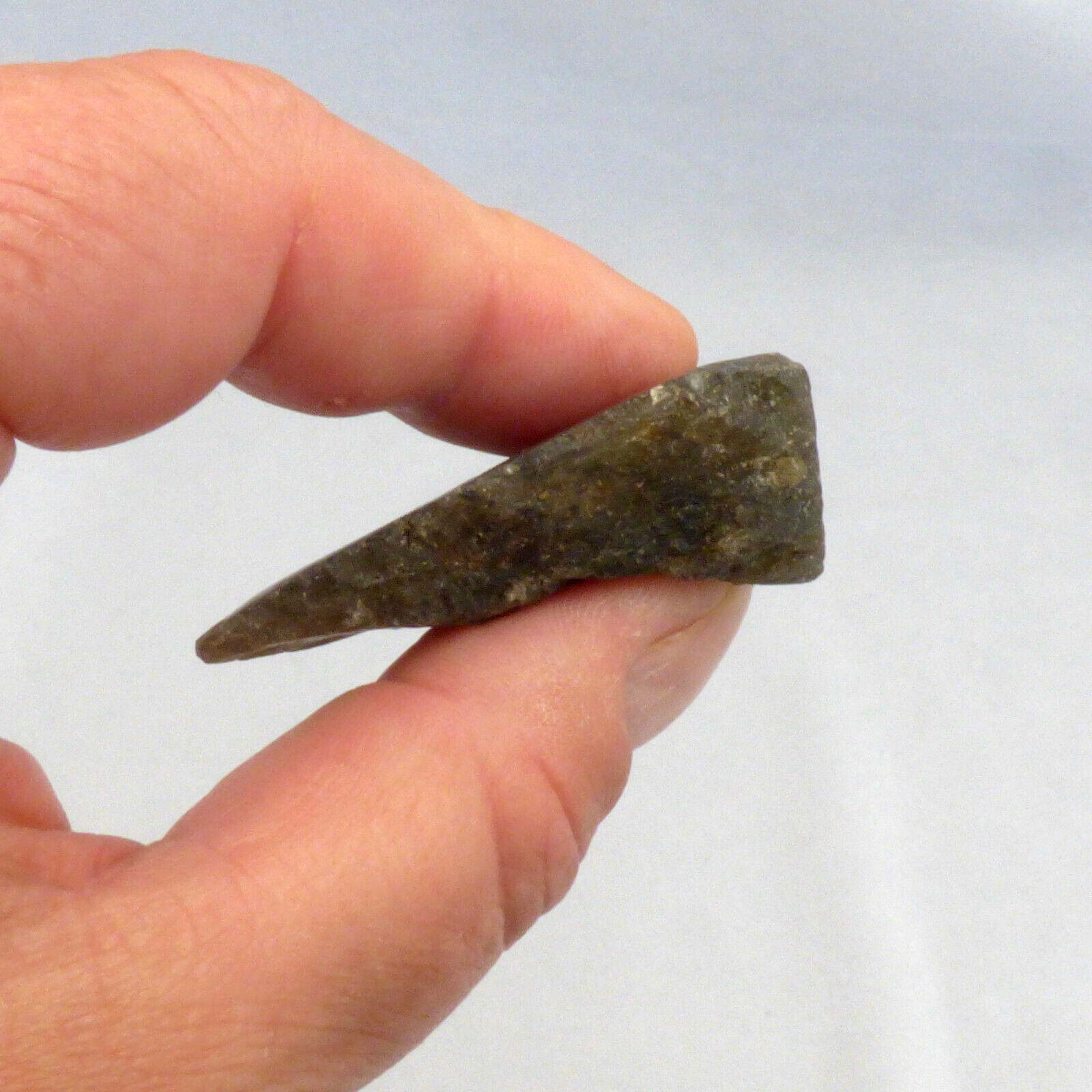Labradorite Slice Blue Flash Iridescent Lustre Semi Polished Piece 5.5cm 40g