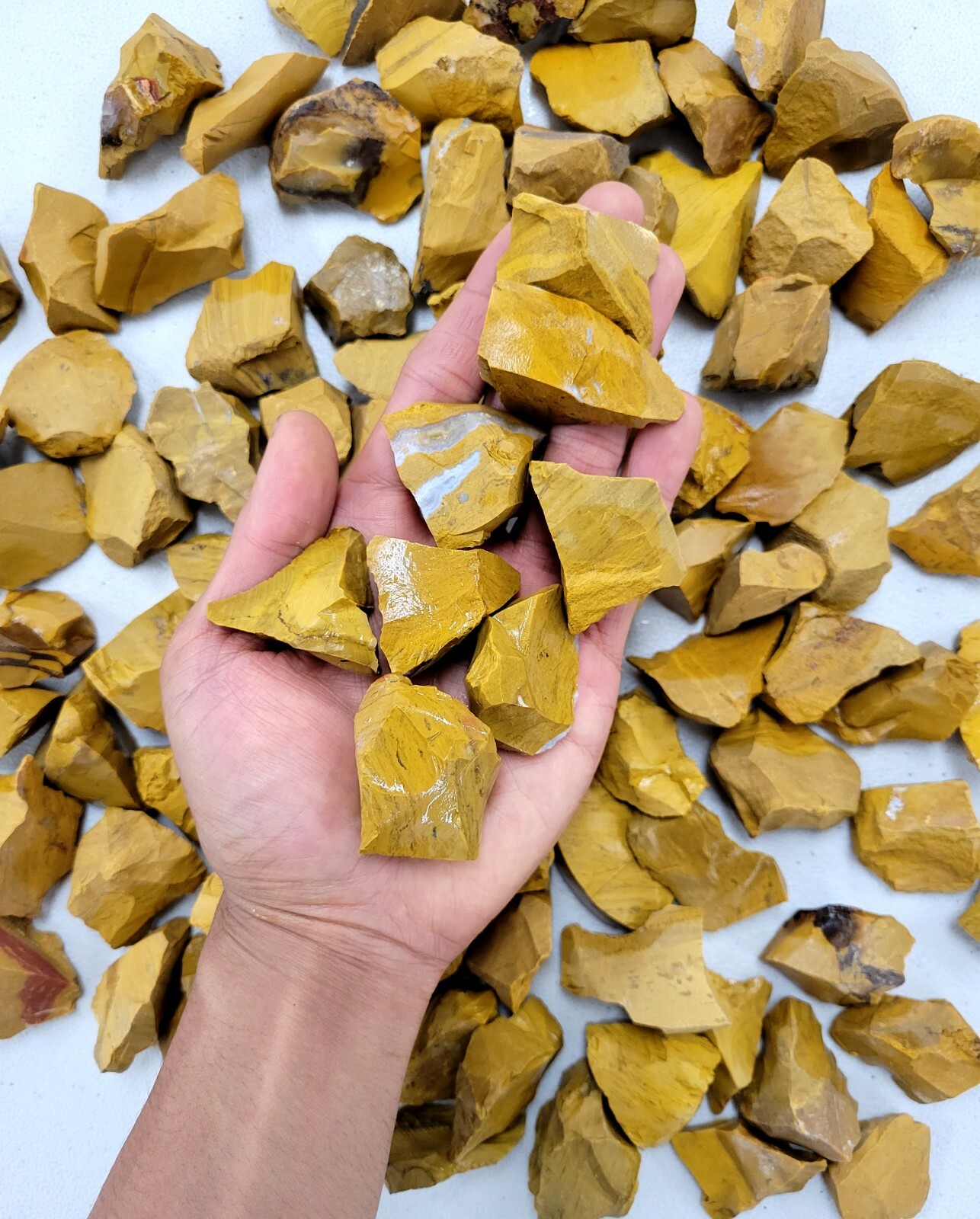 Yellow Jasper Stones Bulk Crystals Rough Natural Gemstones for Tumbling