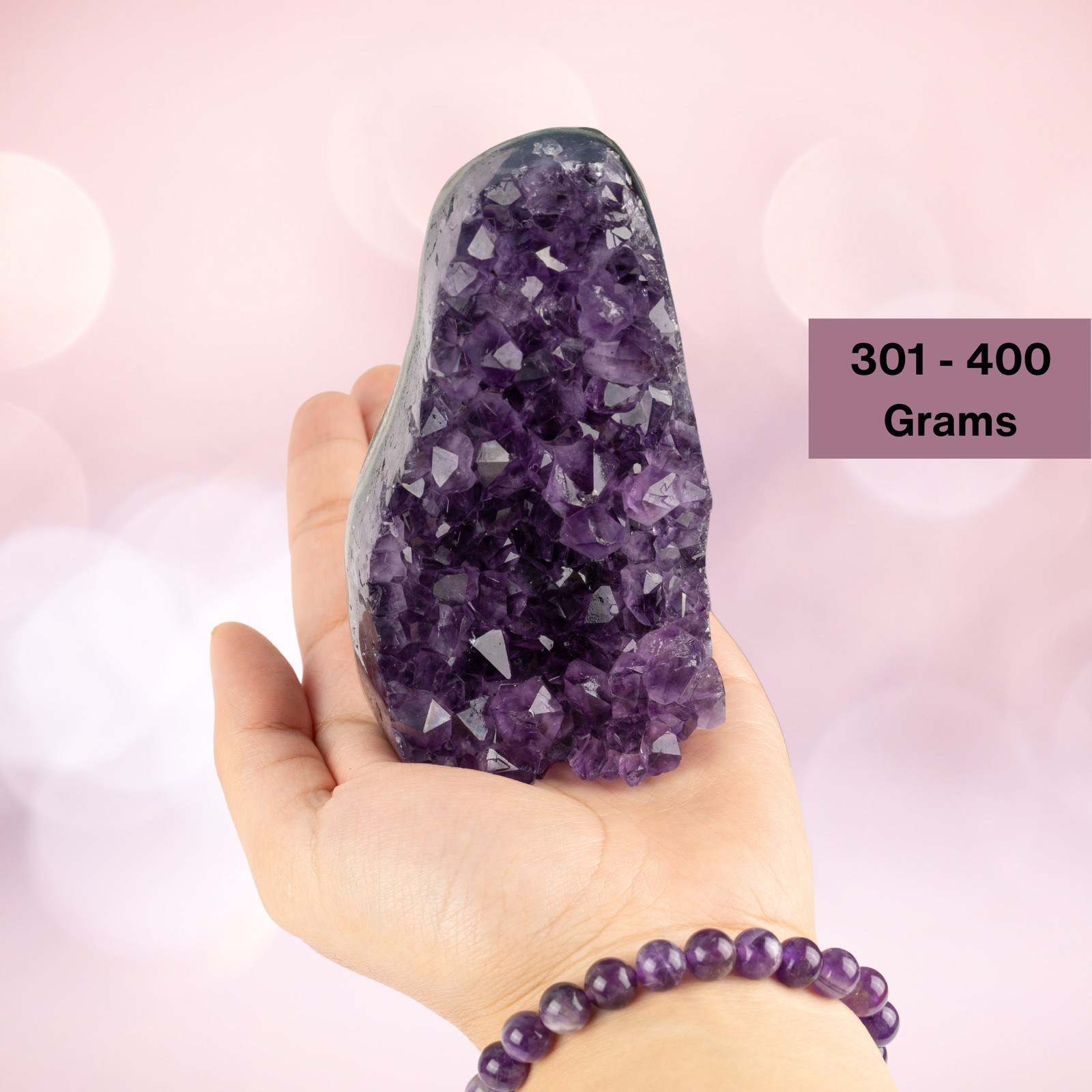 Amethyst Cut Base, “AAA” Uruguayan Purple Geode Cluster Healing Crystal, 5 sizes