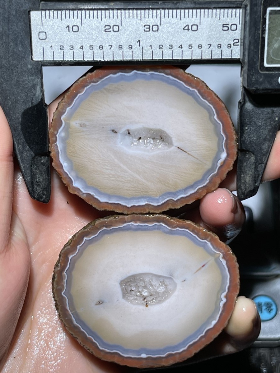 1Pair Rough Unpolished China Agate Achat Nodule Xuanhua VERY RARE 120g 80