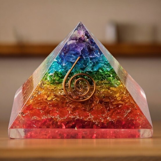 Orgone Pyramid Crystal Healing Stone , Energy Generator Healing Crystals
