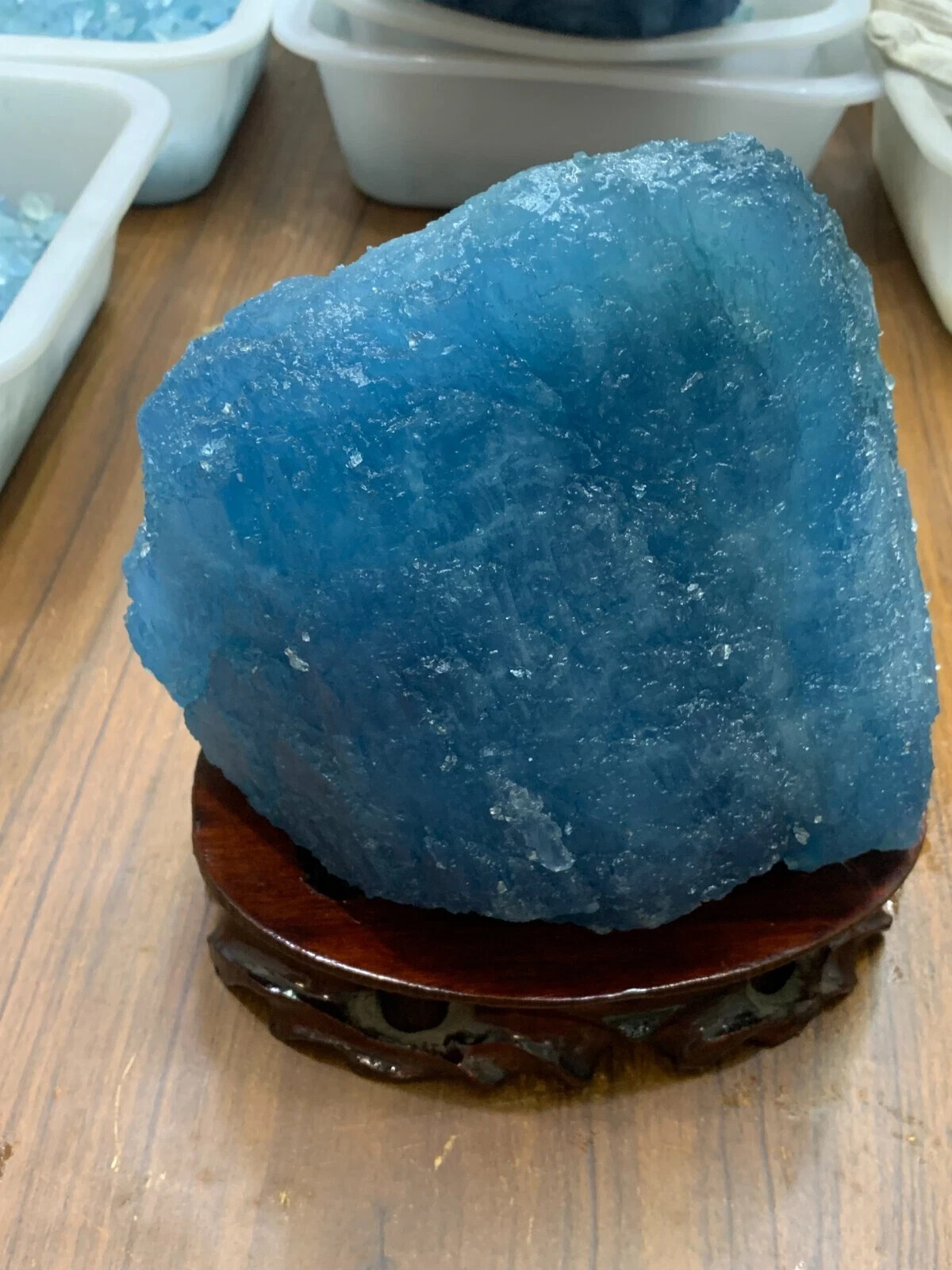 10LB Gem Natural Large block aquamarine Quartz Crystal Mineral Specimen healing