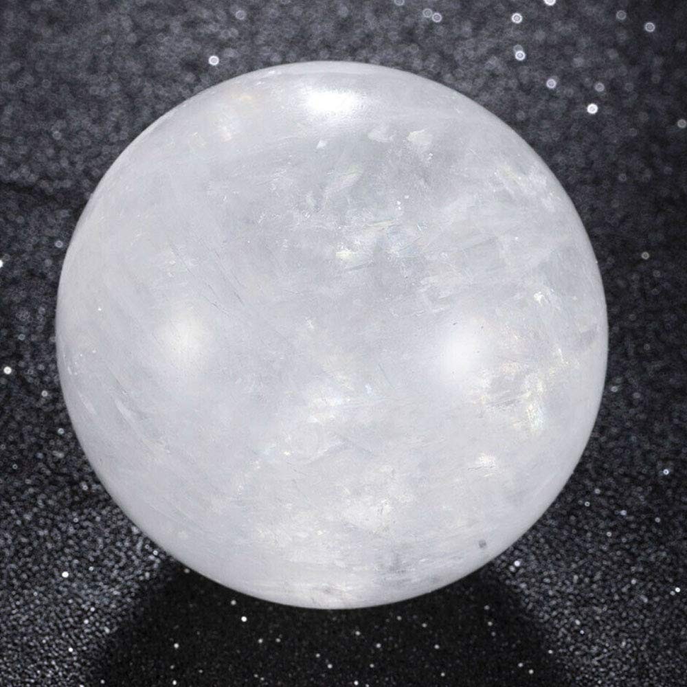 Wixine 1Pcs 35-40Mm Rare Clear Natural Rainbow Large Quartz Crystal Sphere Ball