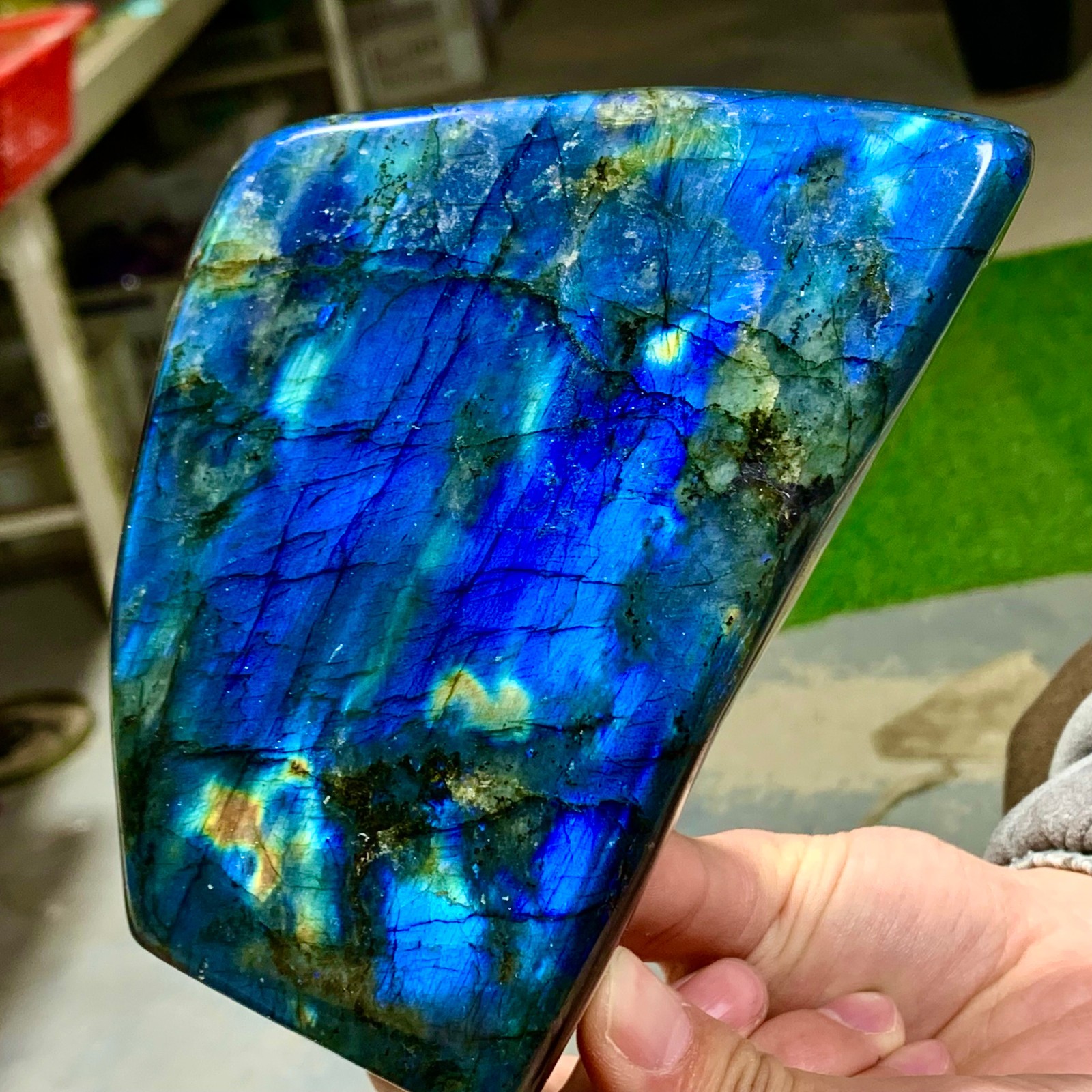 2.93LB Natural Gorgeous Labradorite QuartzCrystal Stone Specimen Healing