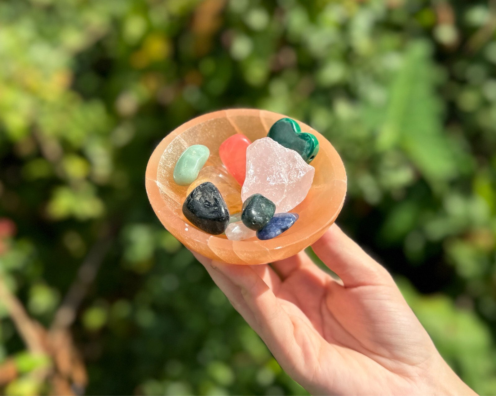 Orange Selenite Charging Bowls, 4″ Offering Bowl (Selenite Crystal Cleansing)
