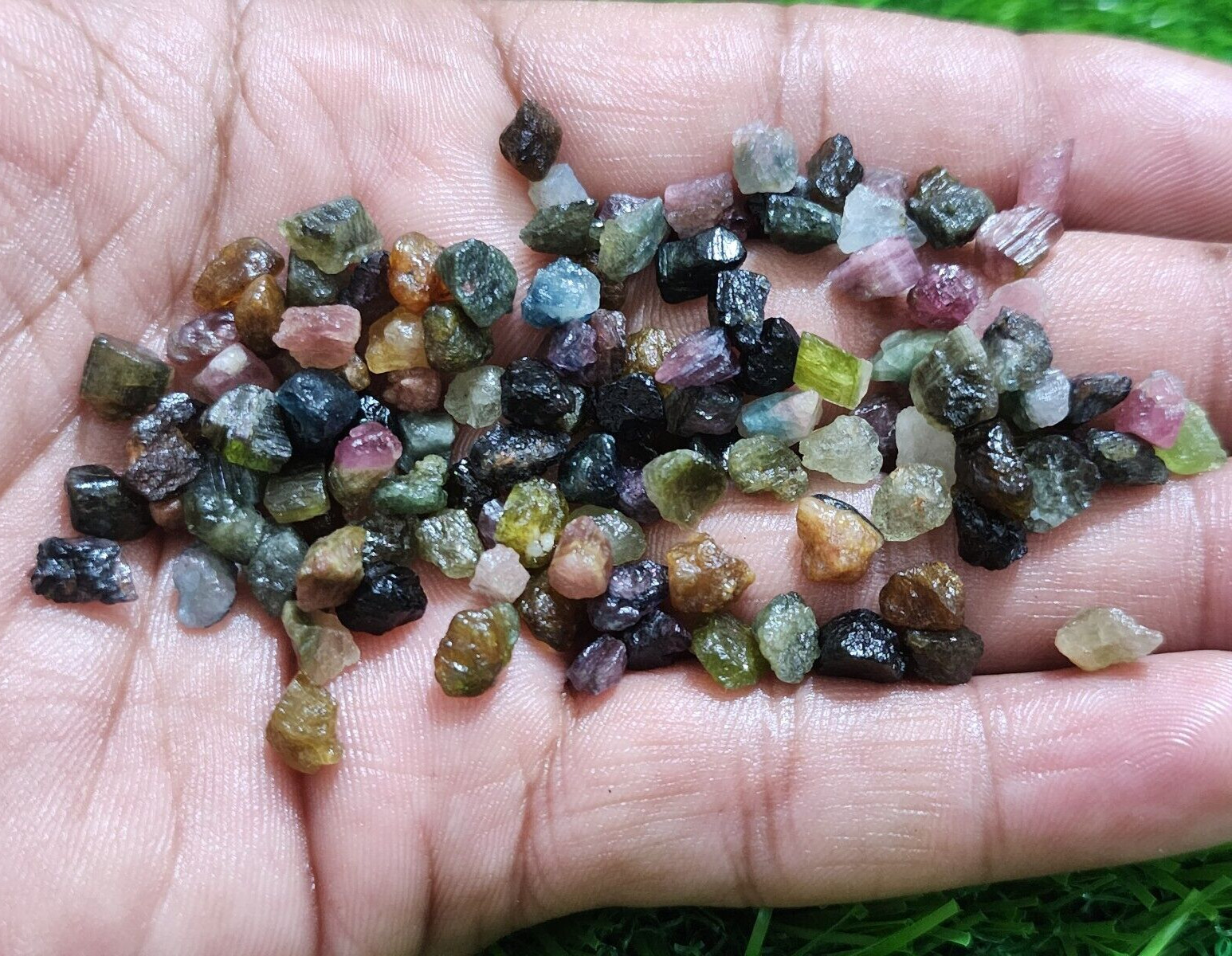 For Jewelry 129 Crt Outstanding Multi Tourmaline Raw Size 5-7 MM Loose Gemstone