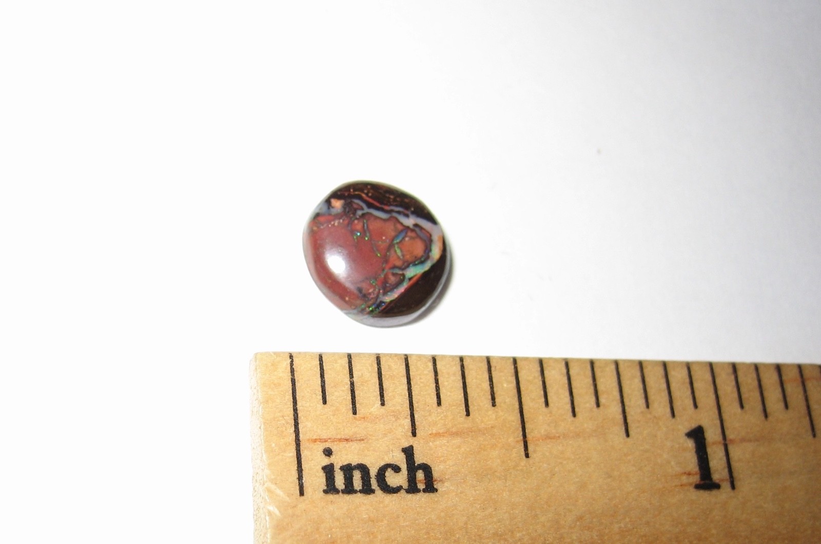 8mm POLISHED ROUND BOULDER OPAL CRYSTAL STONE CABOCHON FROM AUSTRALIA 1.65cts *1