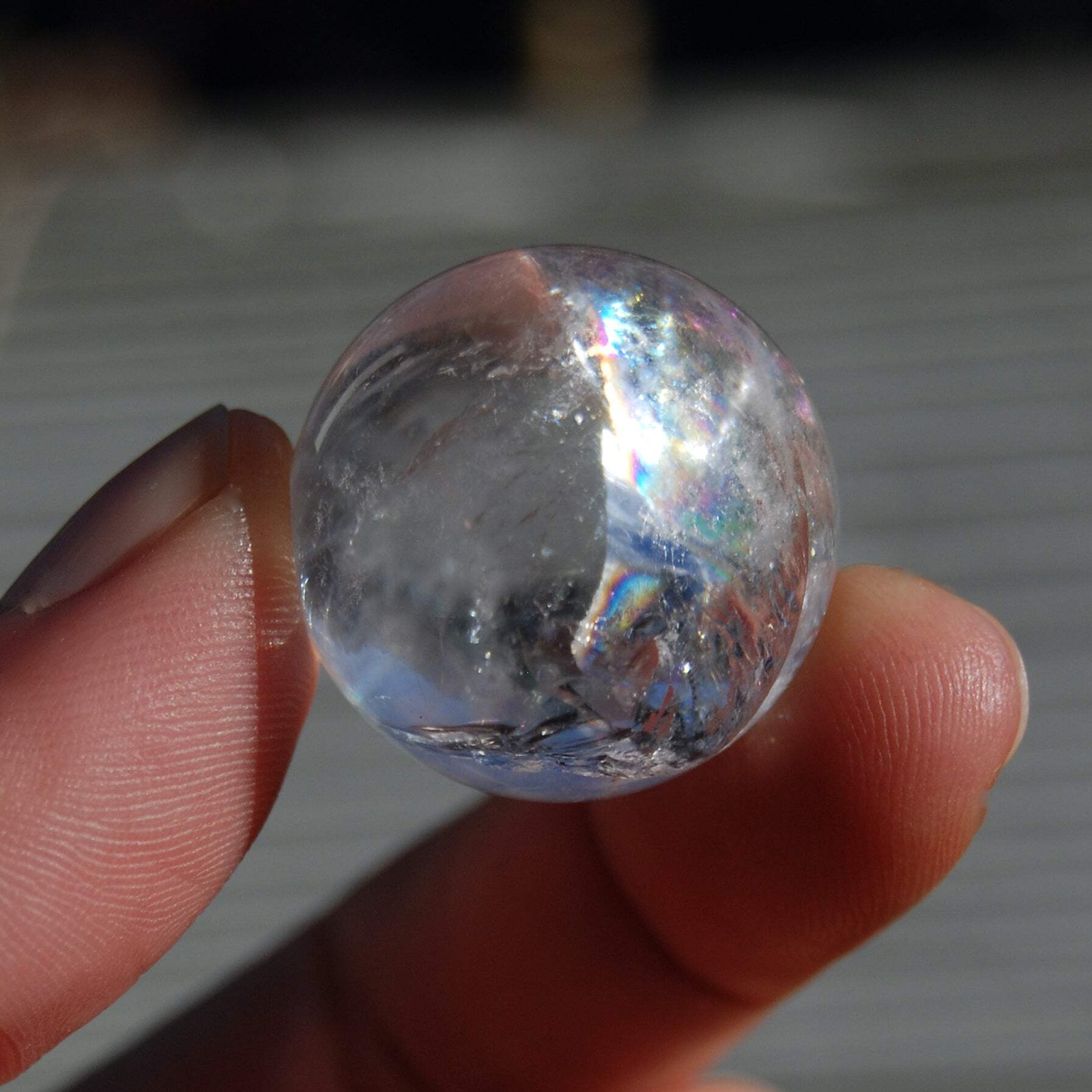 ONE Rainbow Clear Quartz Crystal Sphere 22mm to 24mm