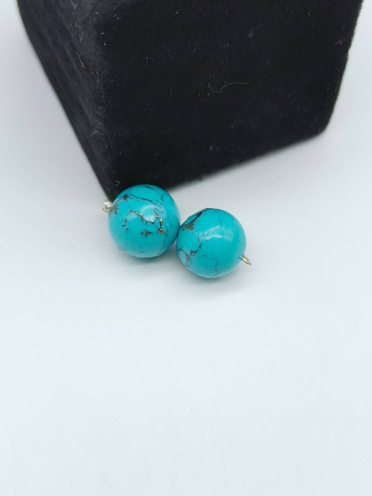 2 Pcs Natural Round Smooth Beads Natur