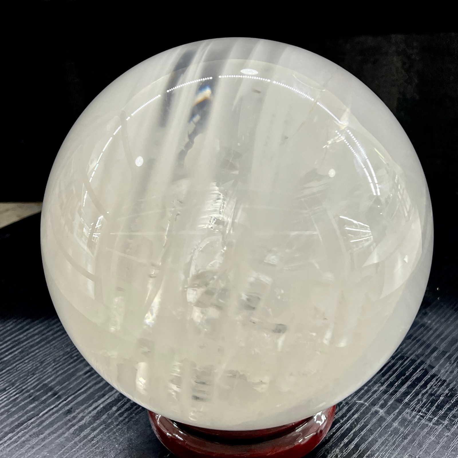 22LB Top Natural Clear Quartz Sphere Crystal Ball Reiki Meditation Gems Gifts