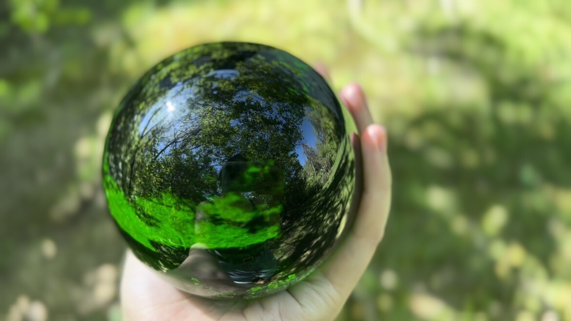 Crystal ball（K9），Green，100mm（3.94inch）in diameter