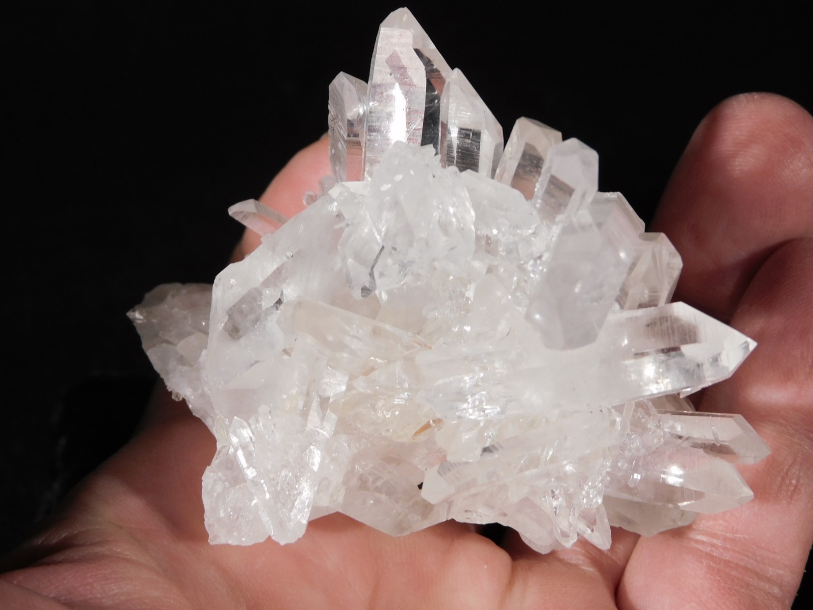 VERY TRANSLUCENT Quartz Crystal Cluster Collier Creek ARKANSAS 135gr