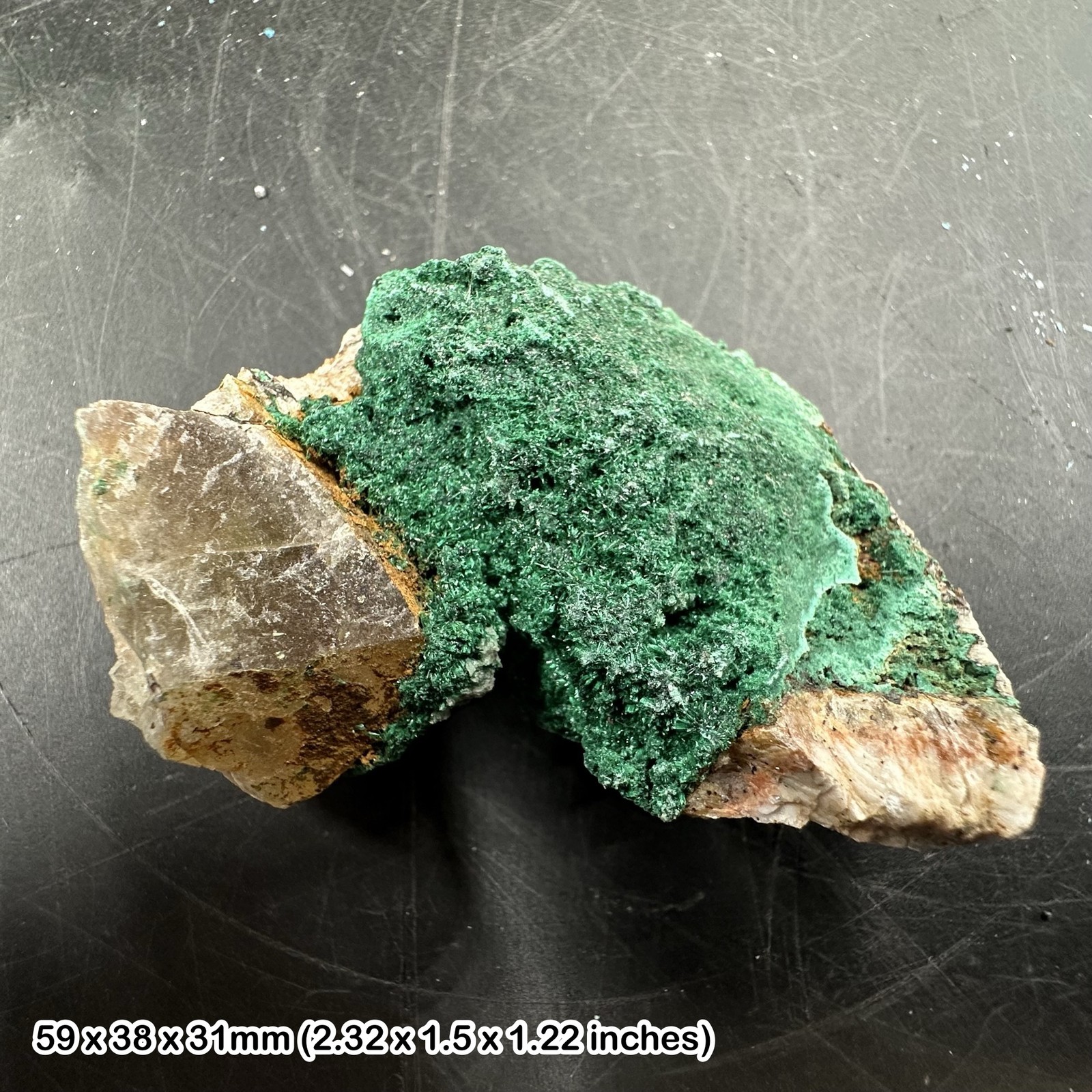 Natural Malachite Mineral from Congo Genuine Green Copper Carbonate Crystal